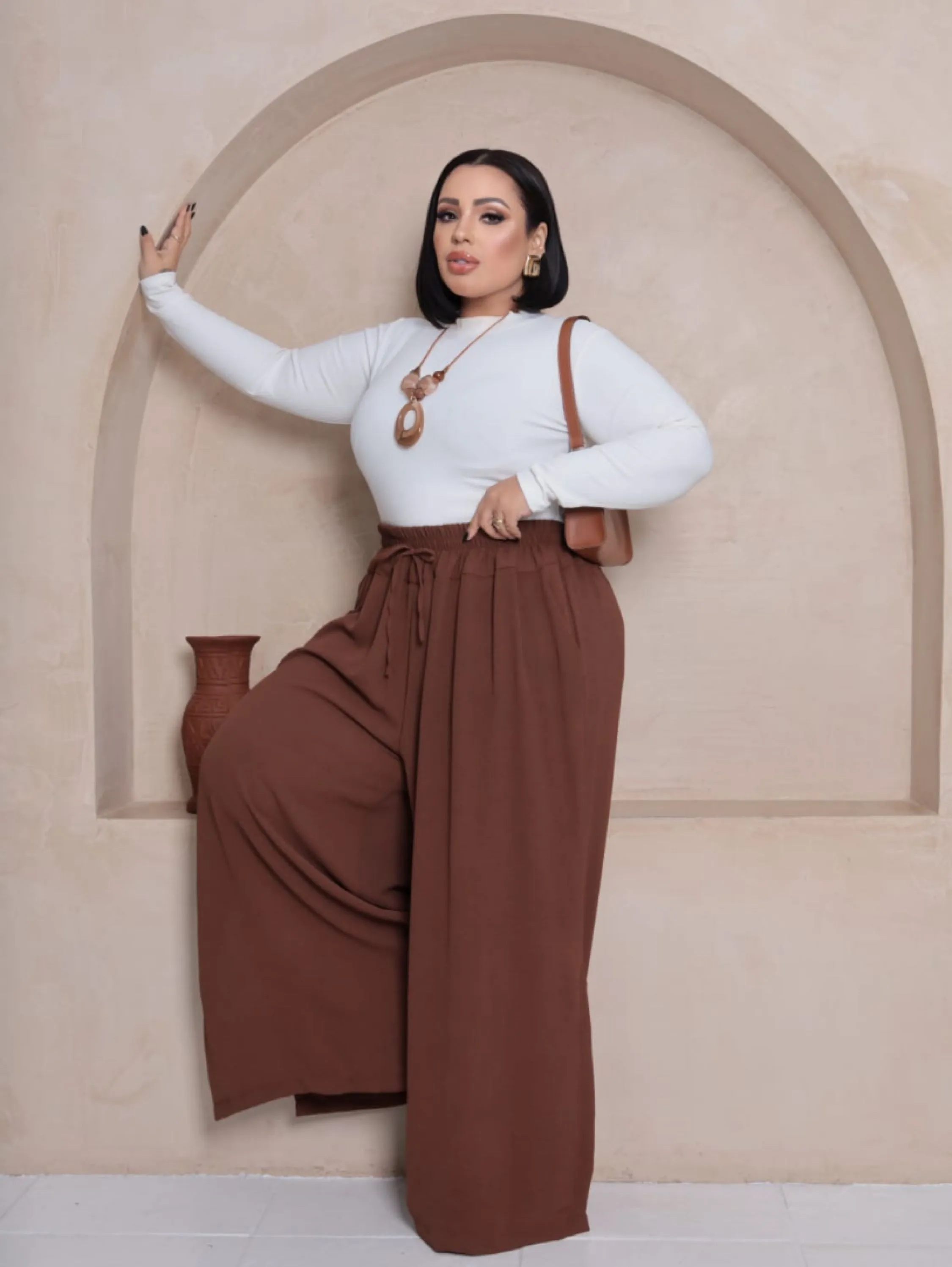 Calça pantalona duna Plus Size