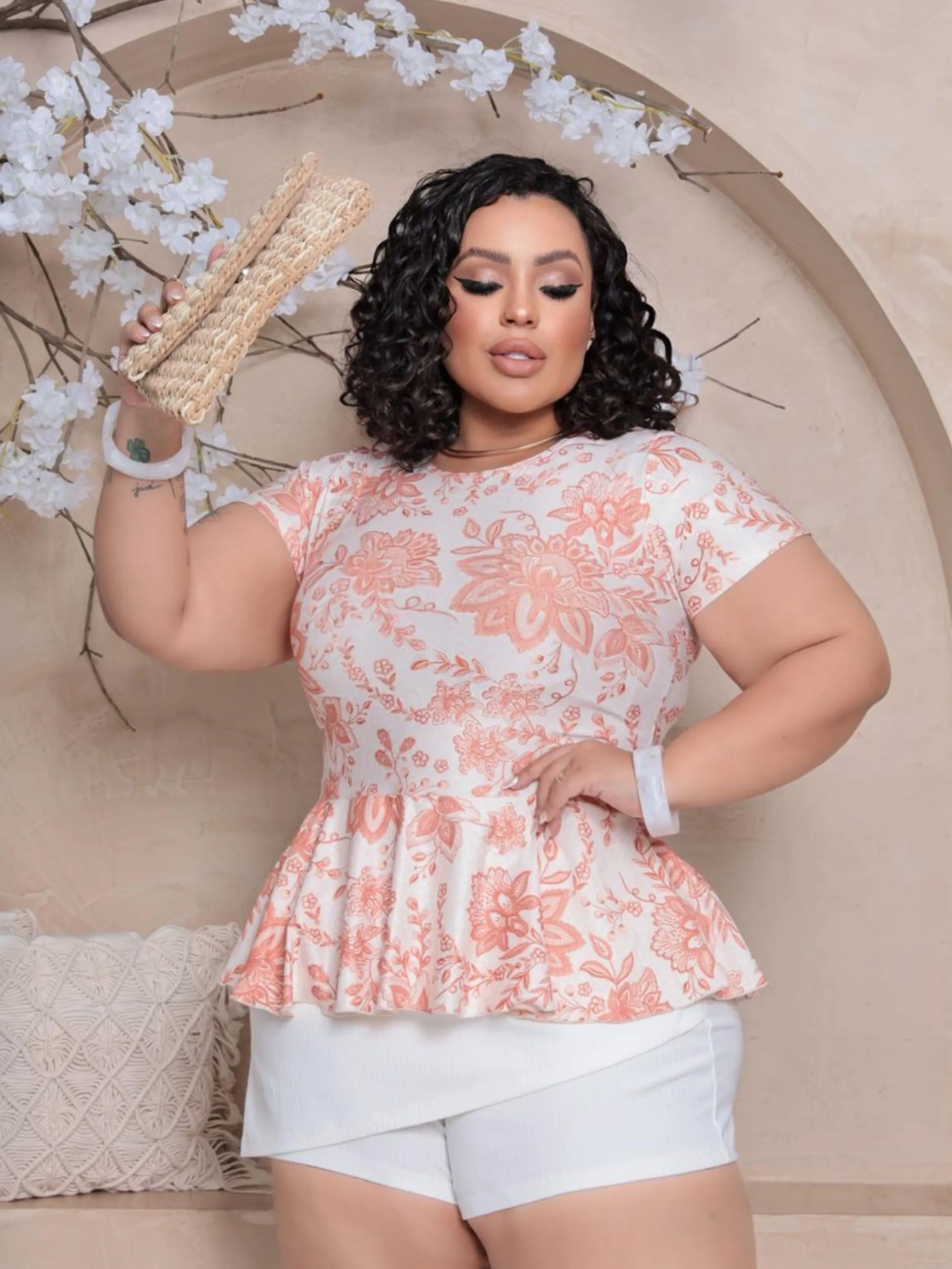 Blusa bata Plus Size