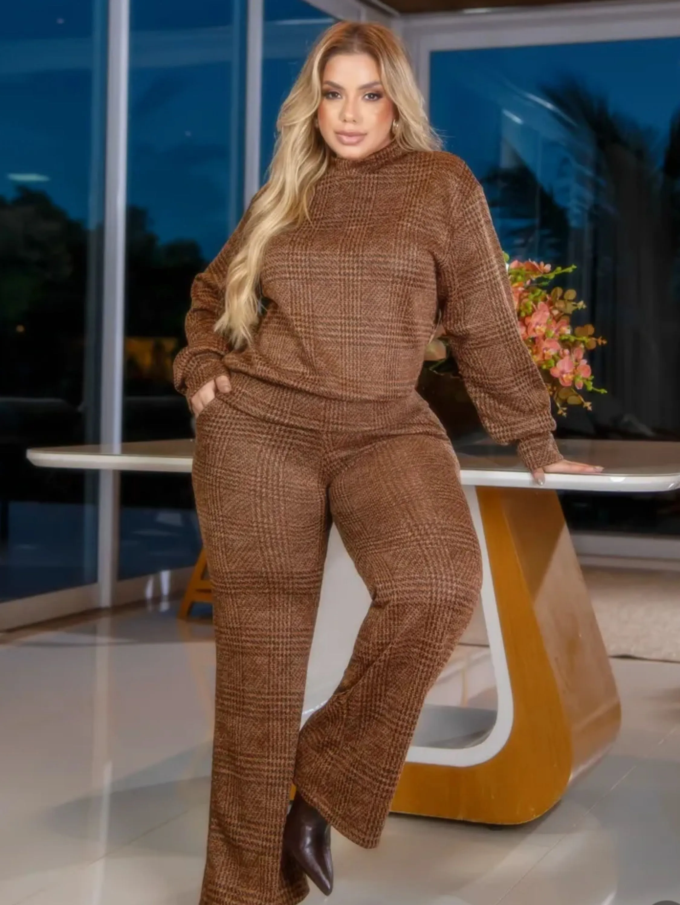 Conjunto tweed Plus Size