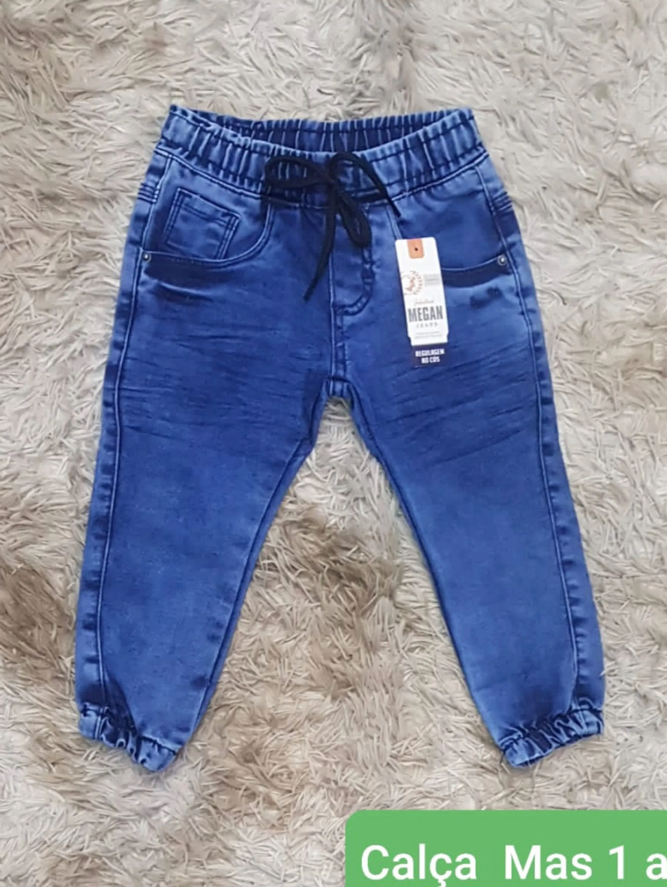 Calça jeans joger criança de 1 ao 3 anos