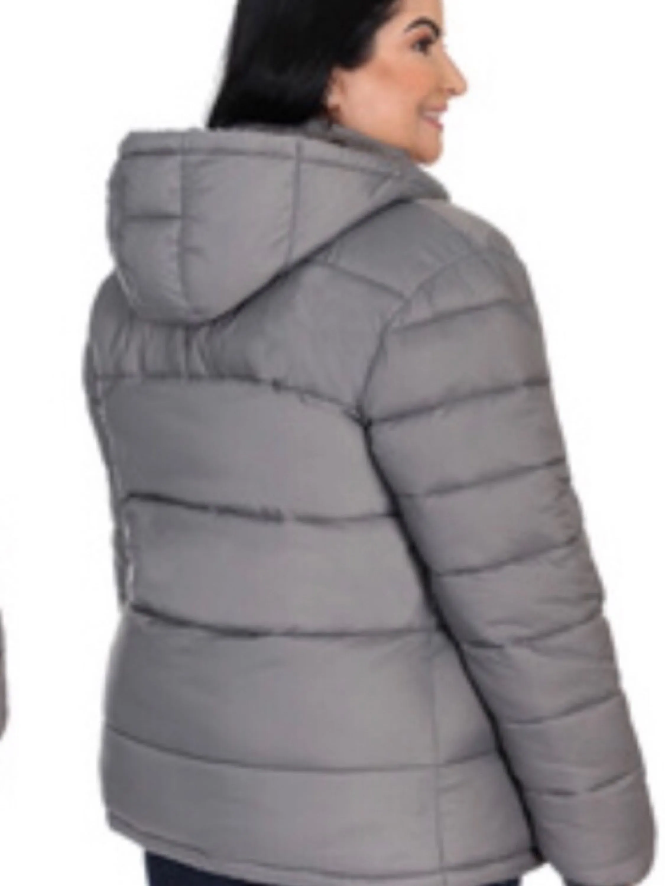 Jaqueta puffer feminina plus size