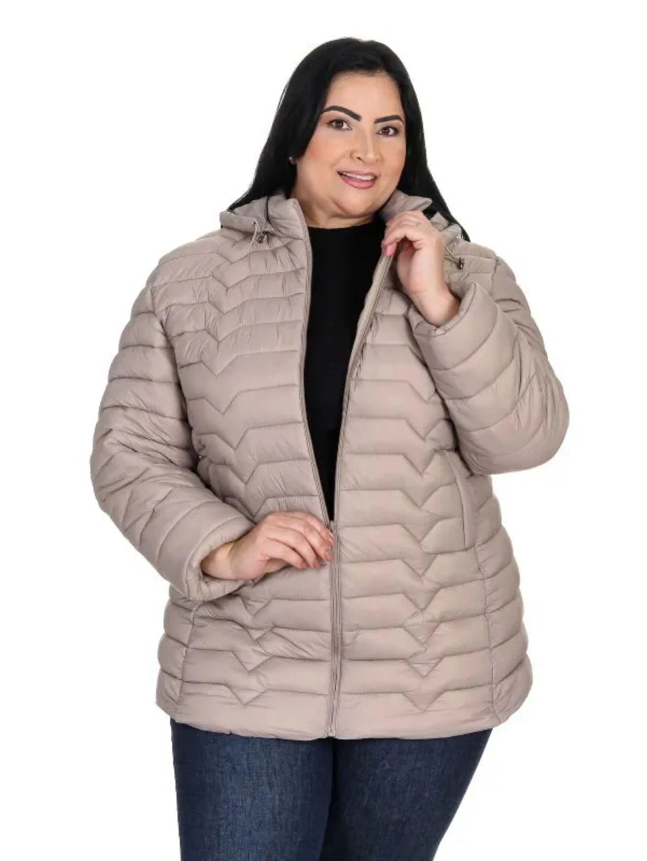 Jaquetta puffer parka feminina plus size polimiada G1 ao G4