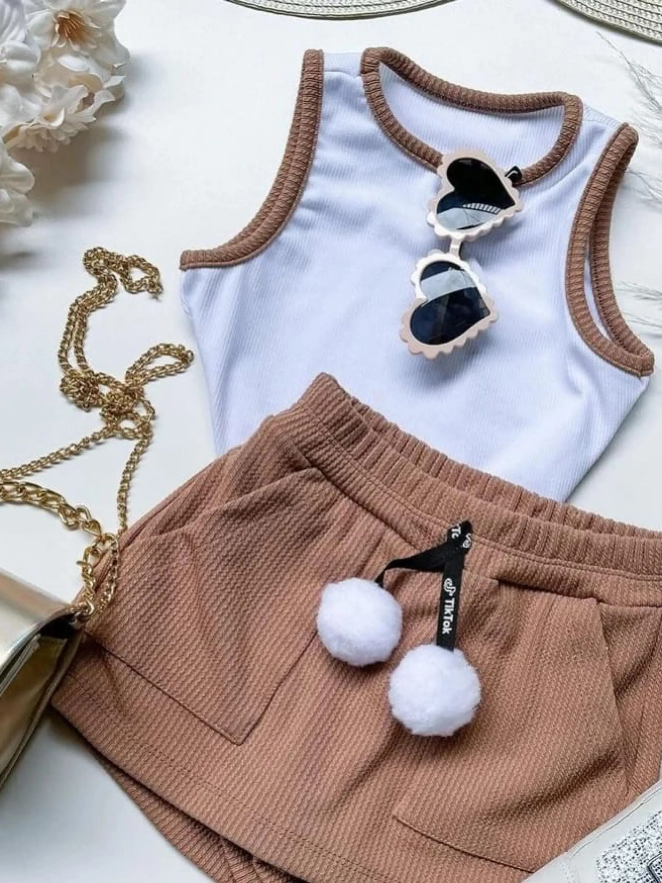 Conjunto Canelado pompom