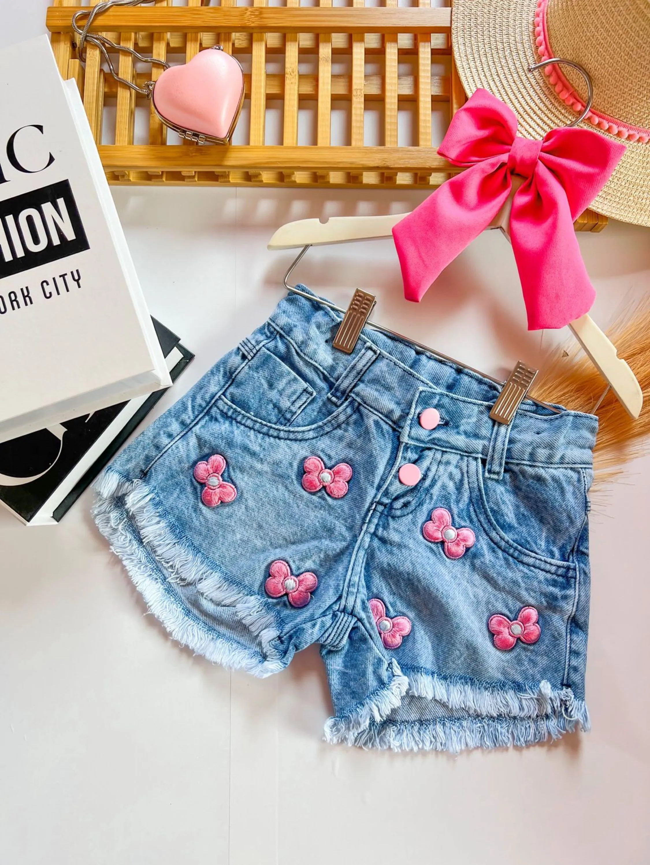 Short jeans bordado