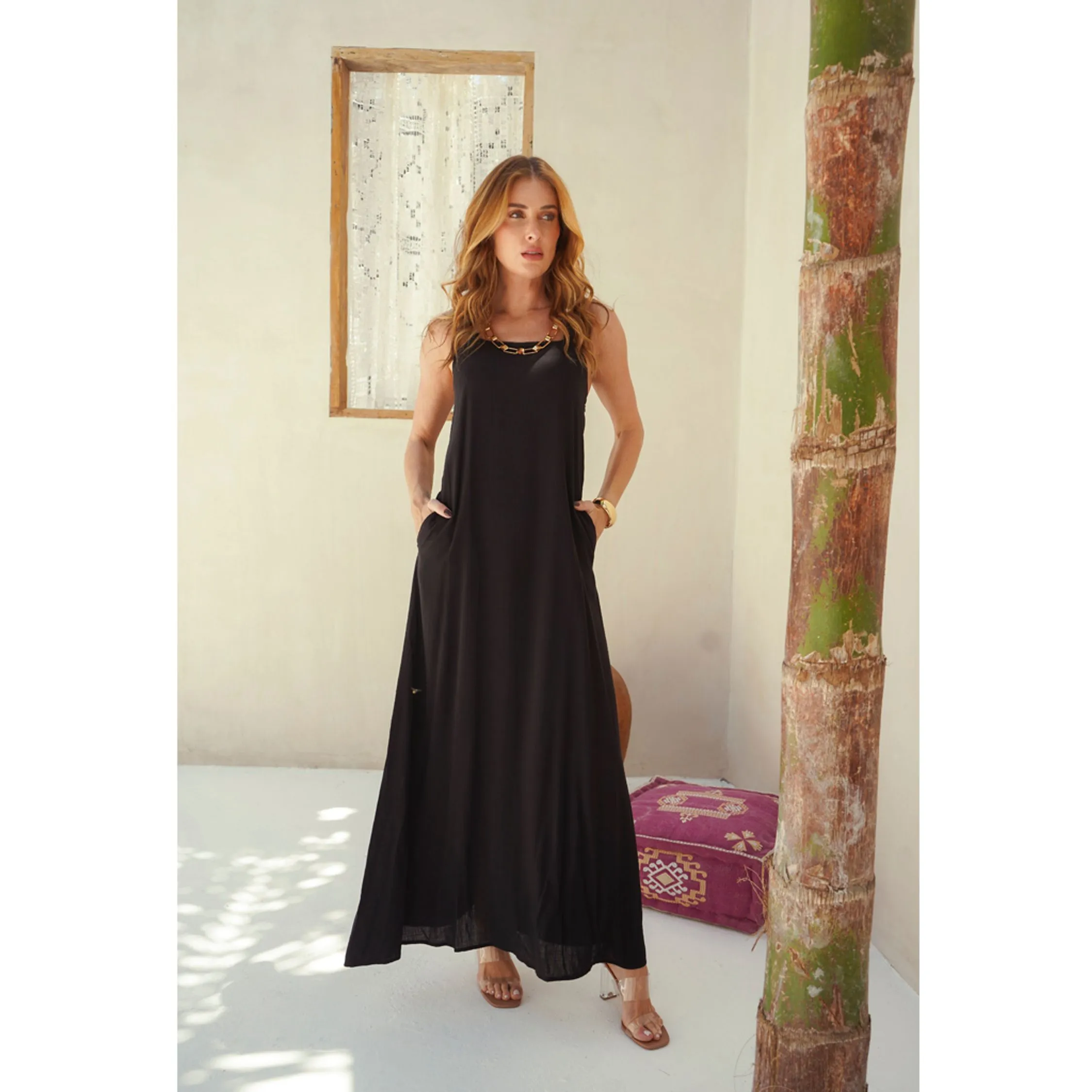 Vestido com Alça e Bolso Brenda