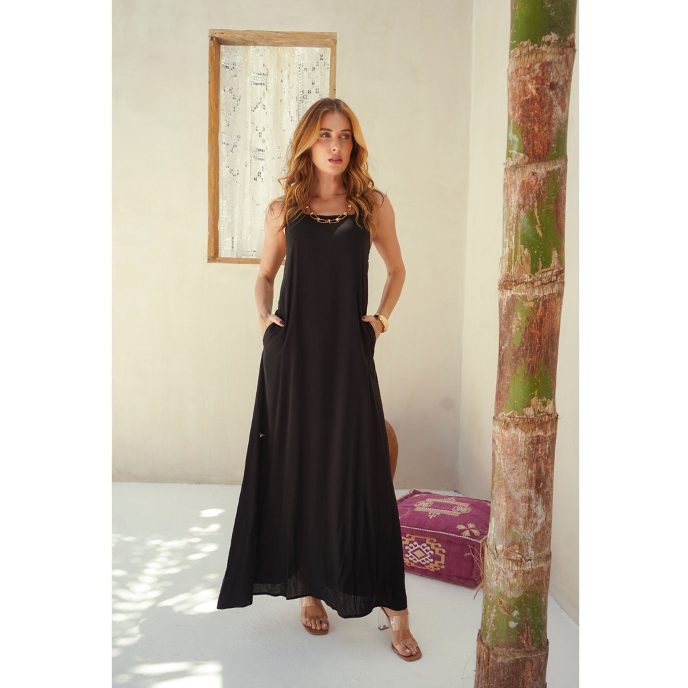 Vestido com Alça e Bolso Brenda