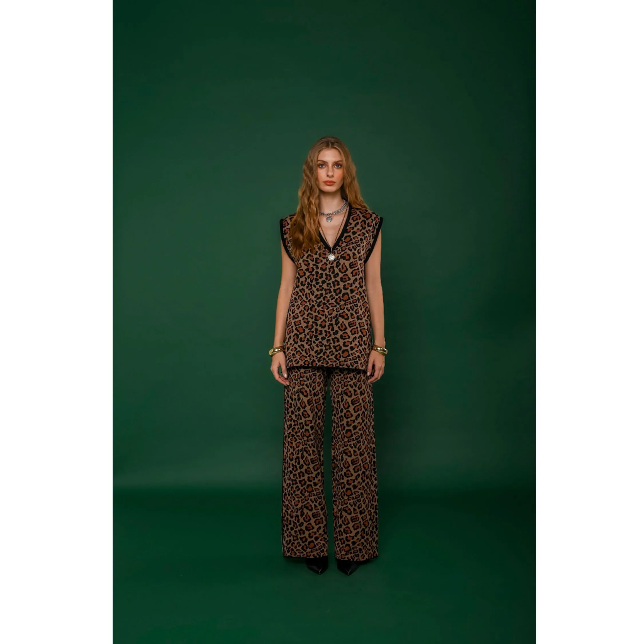 Conjunto Tricot Animal Print Graciela
