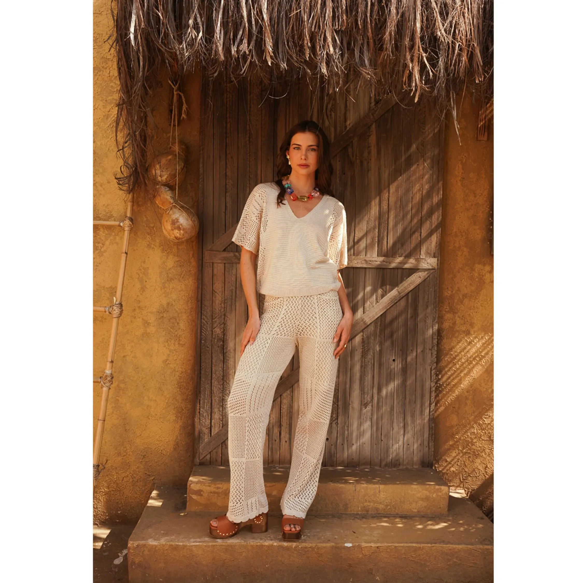 Conjunto Em Tricot Mix Rendados Vatarina