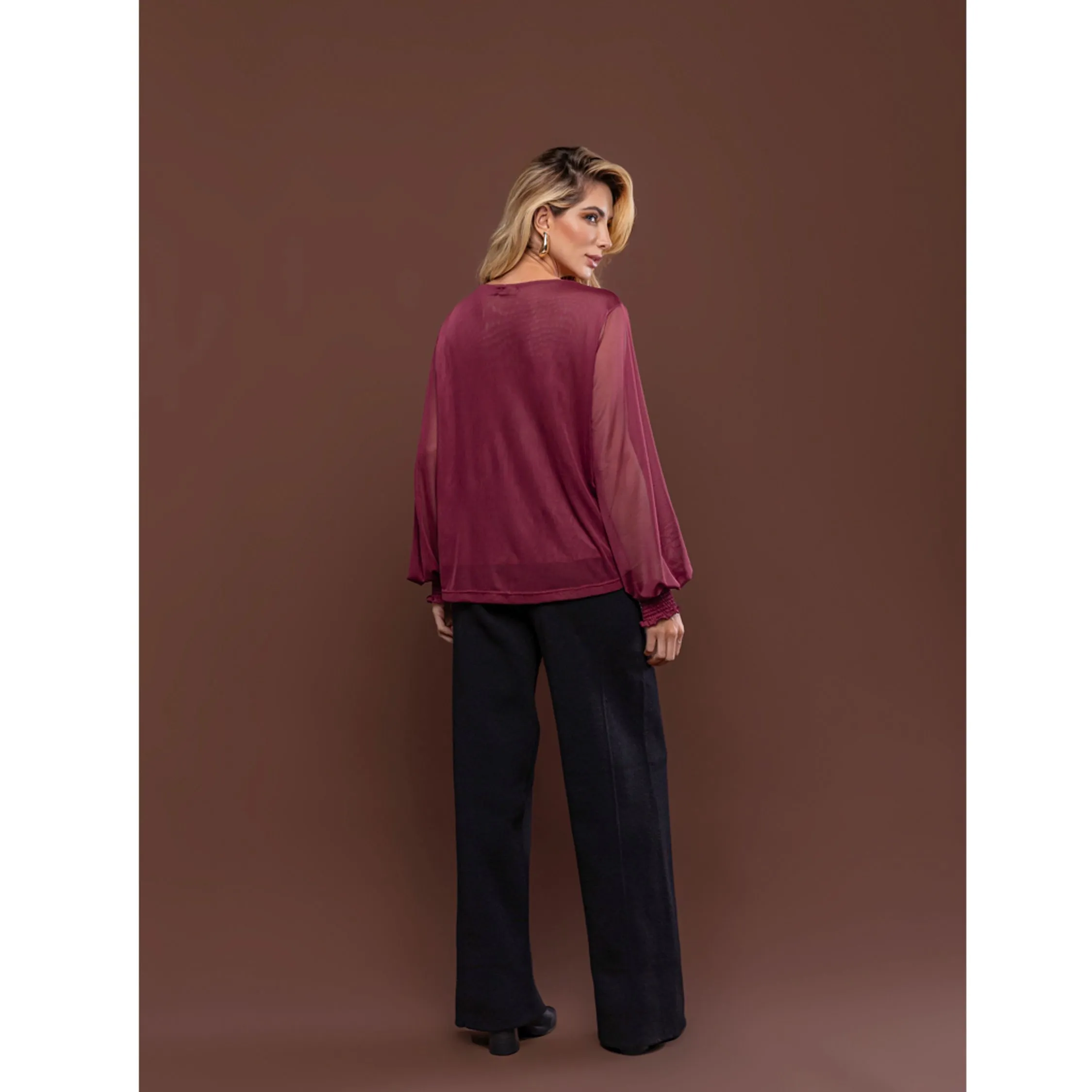 Blusa Decote V Maria Gabriella