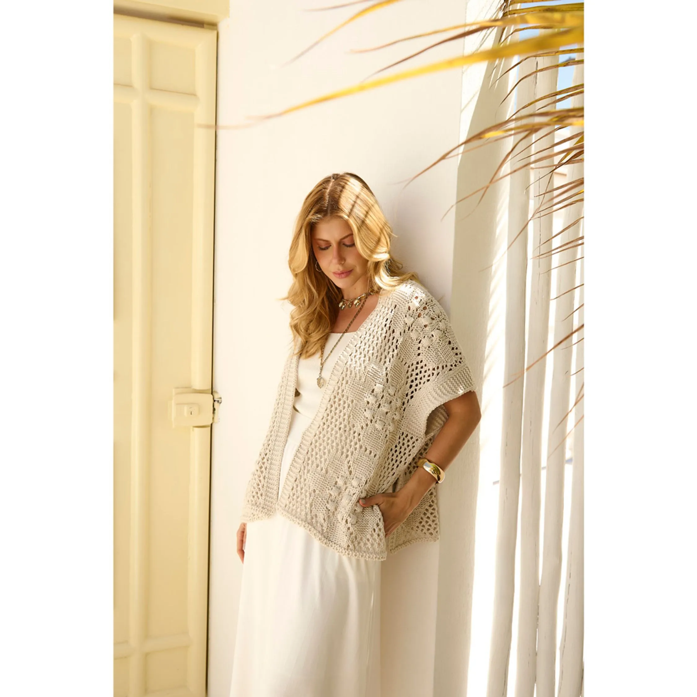 Cardigan Tricot Abertura Lateral