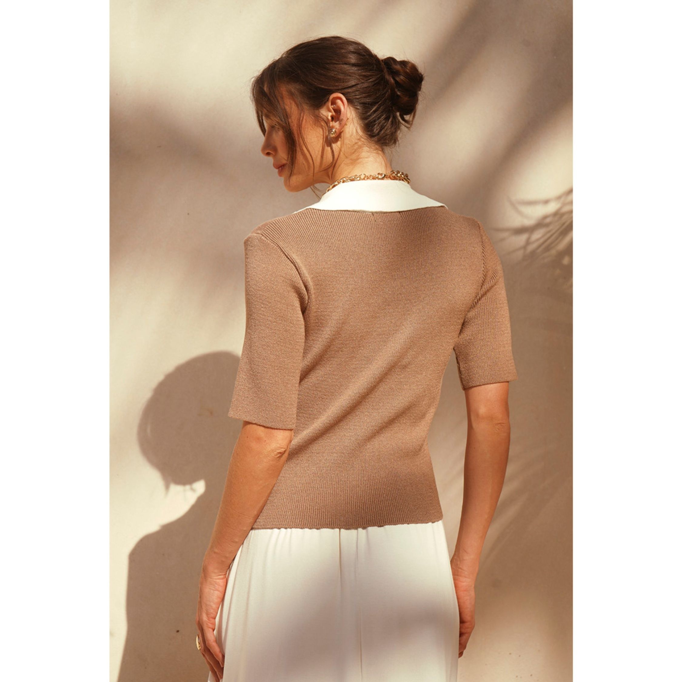 Blusa Tricot Golo Polo Lis