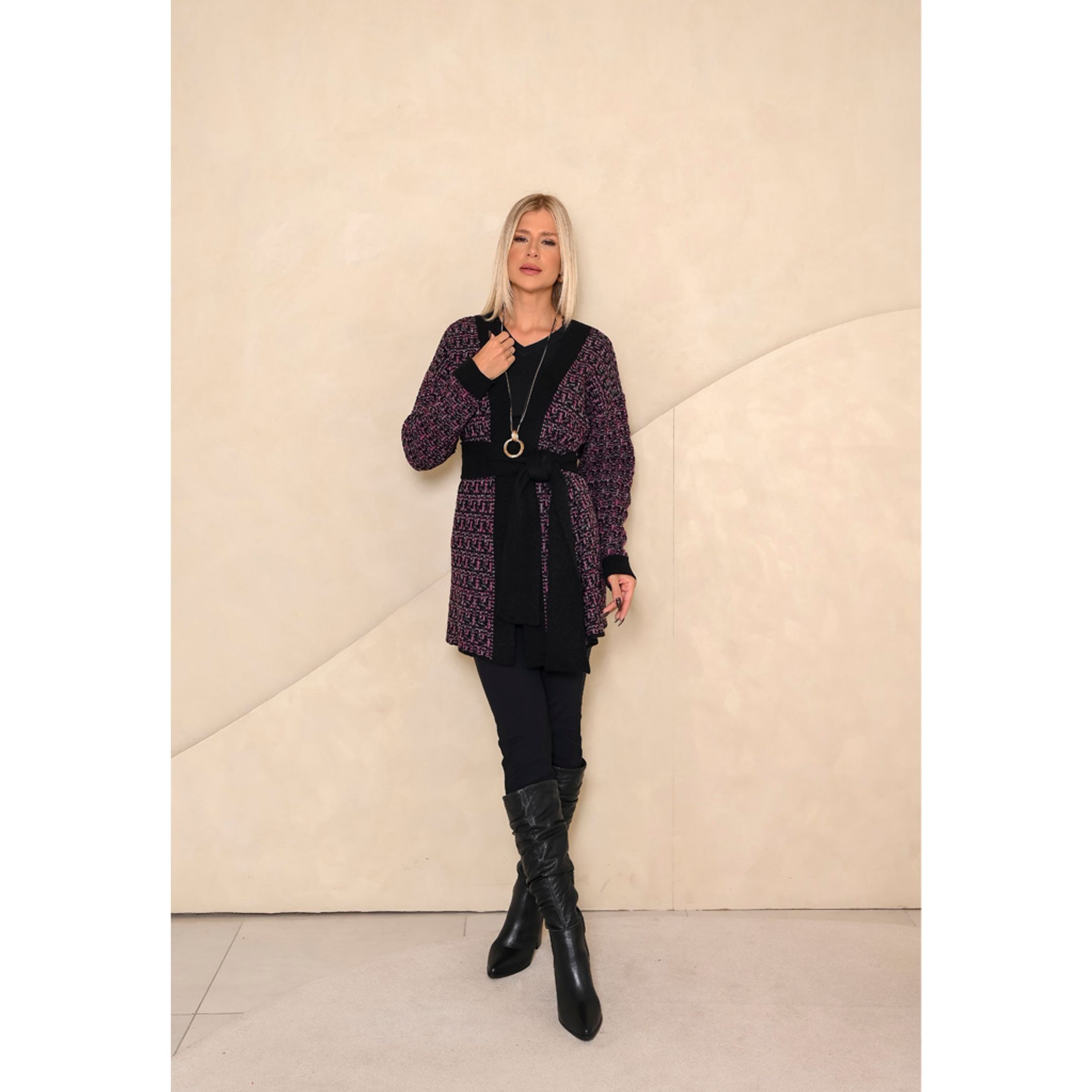 Casaco Tricot Faixa Edmara