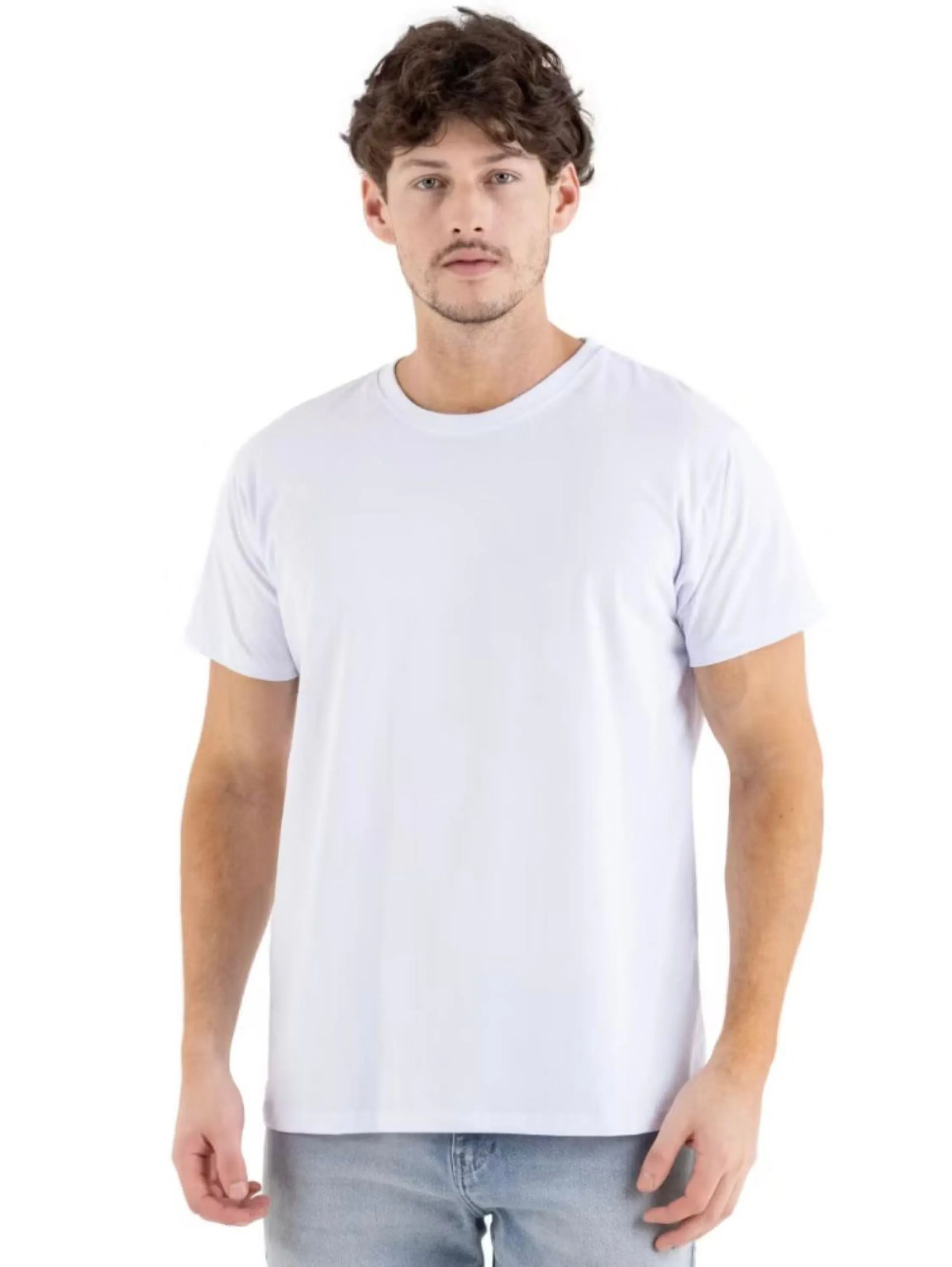 Camiseta masculina lisa básica 100% algodão importado