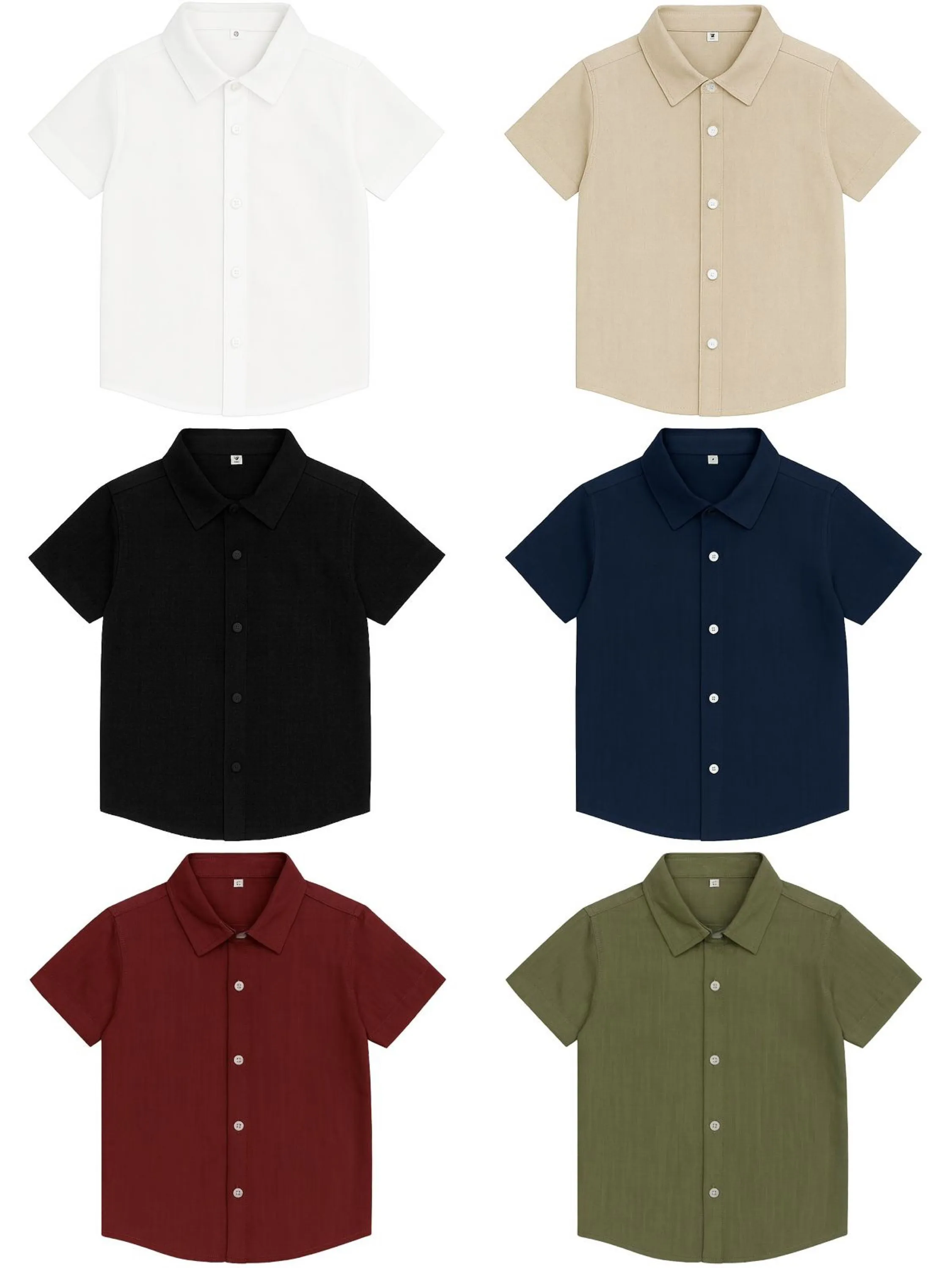 Camisa Social Infantil Botões Viscolinho Verão Casual