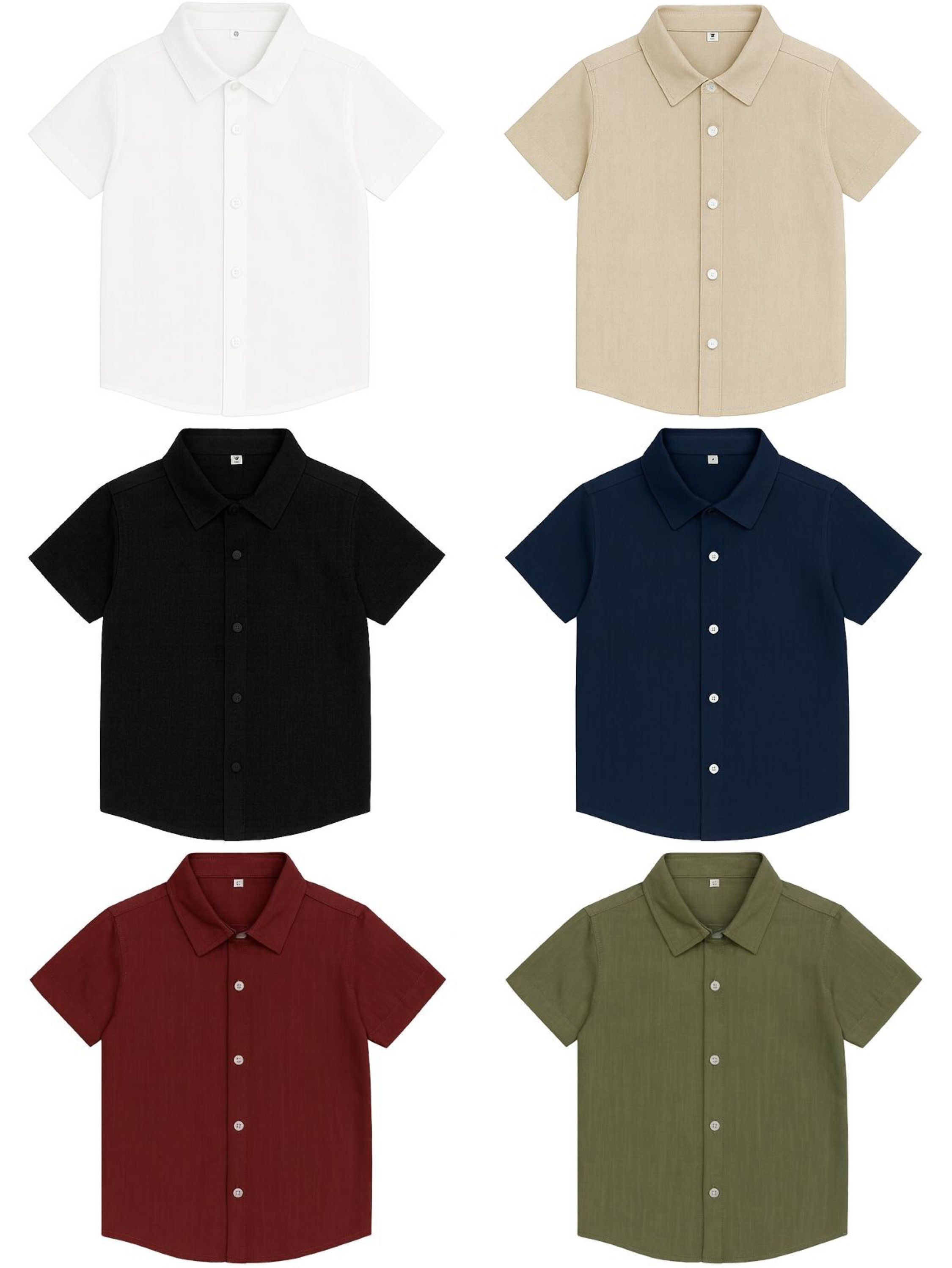 Camisa Social Infantil Botões Viscolinho Verão Casual