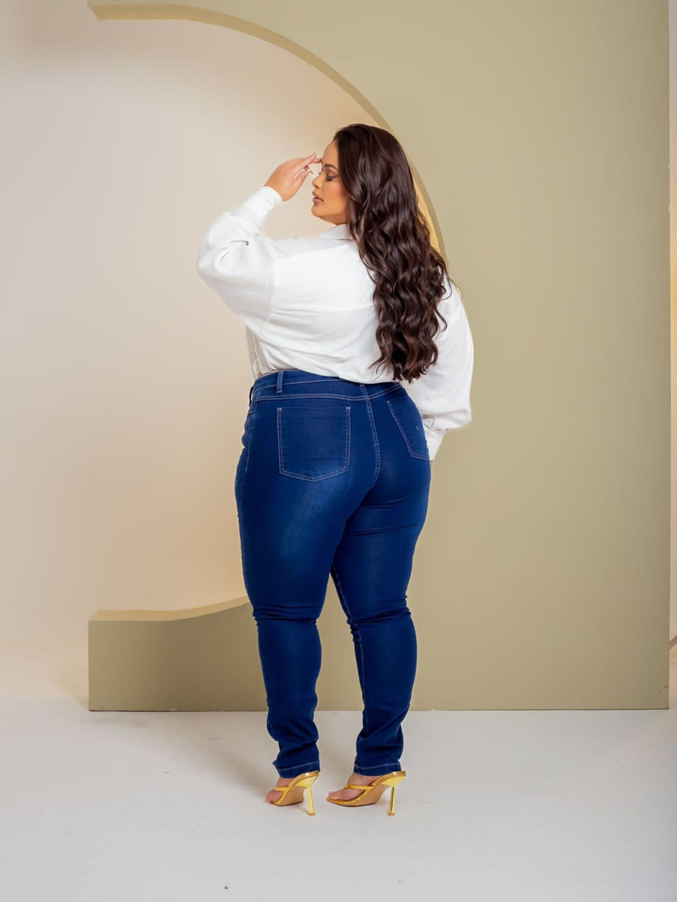 Calça Plus Size Jeans com lycra - QChick Jeans Oficial | ZAX