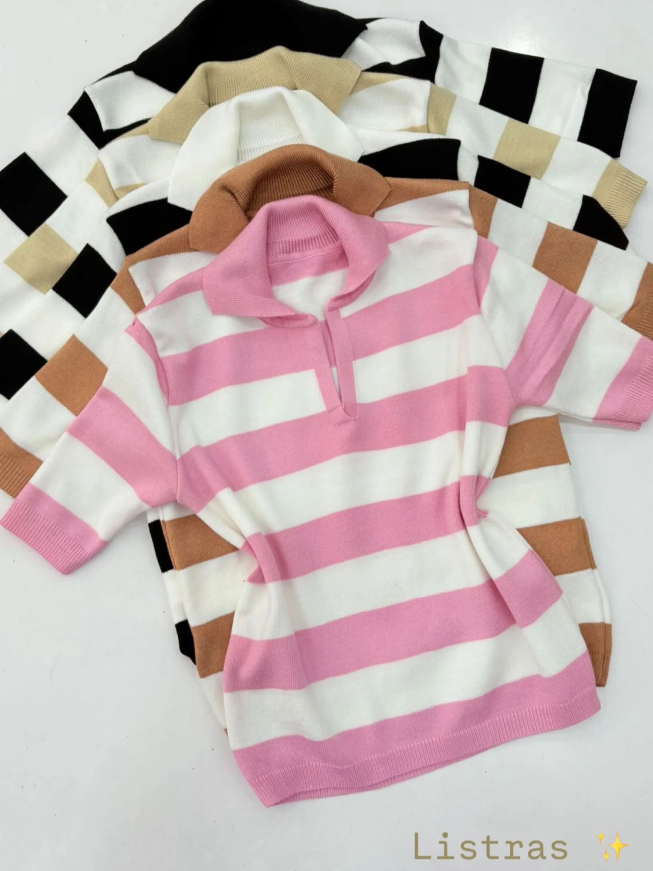 camisa polo listrado new