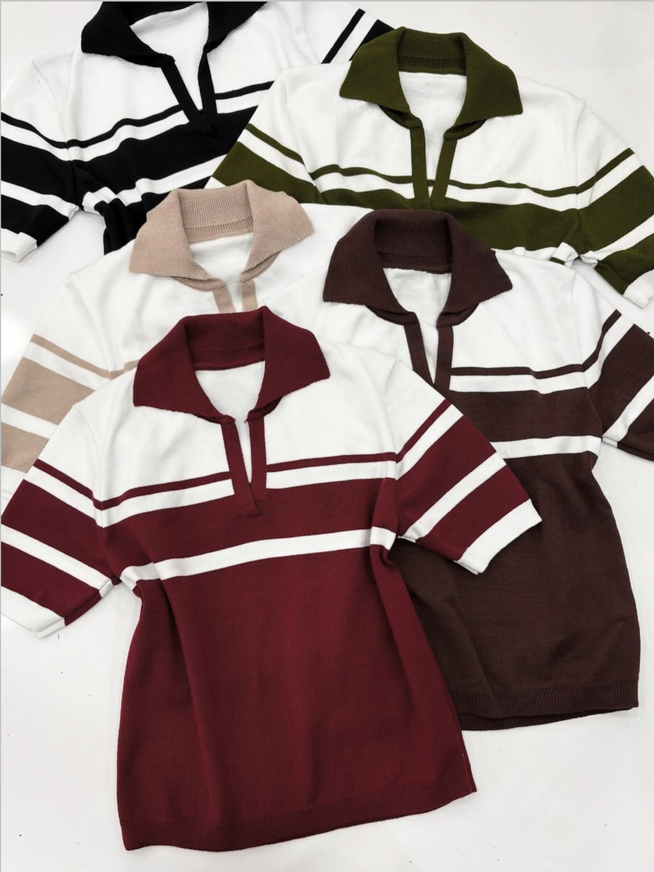 trico polo new listrado