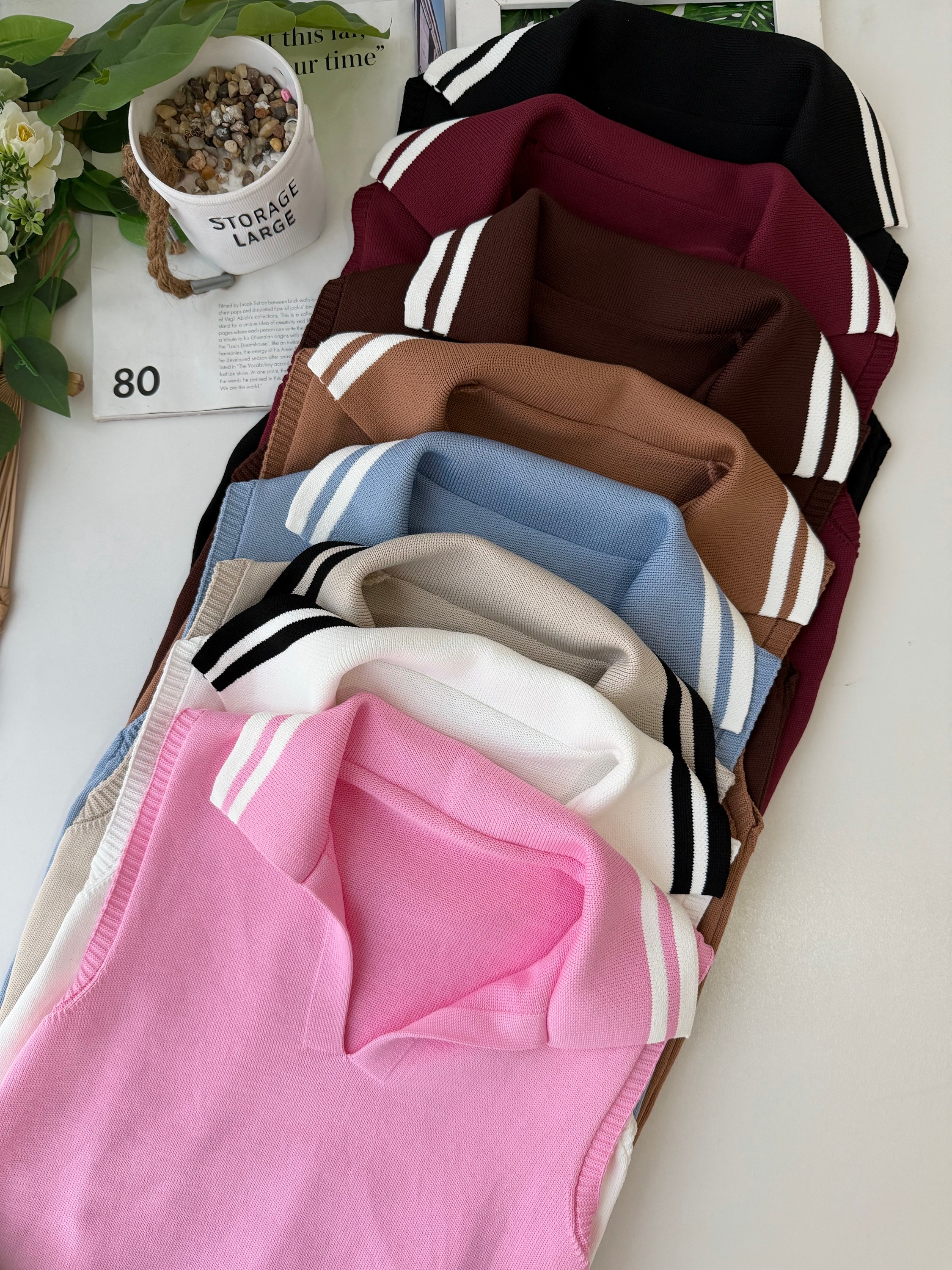 blusa polo listrado colo