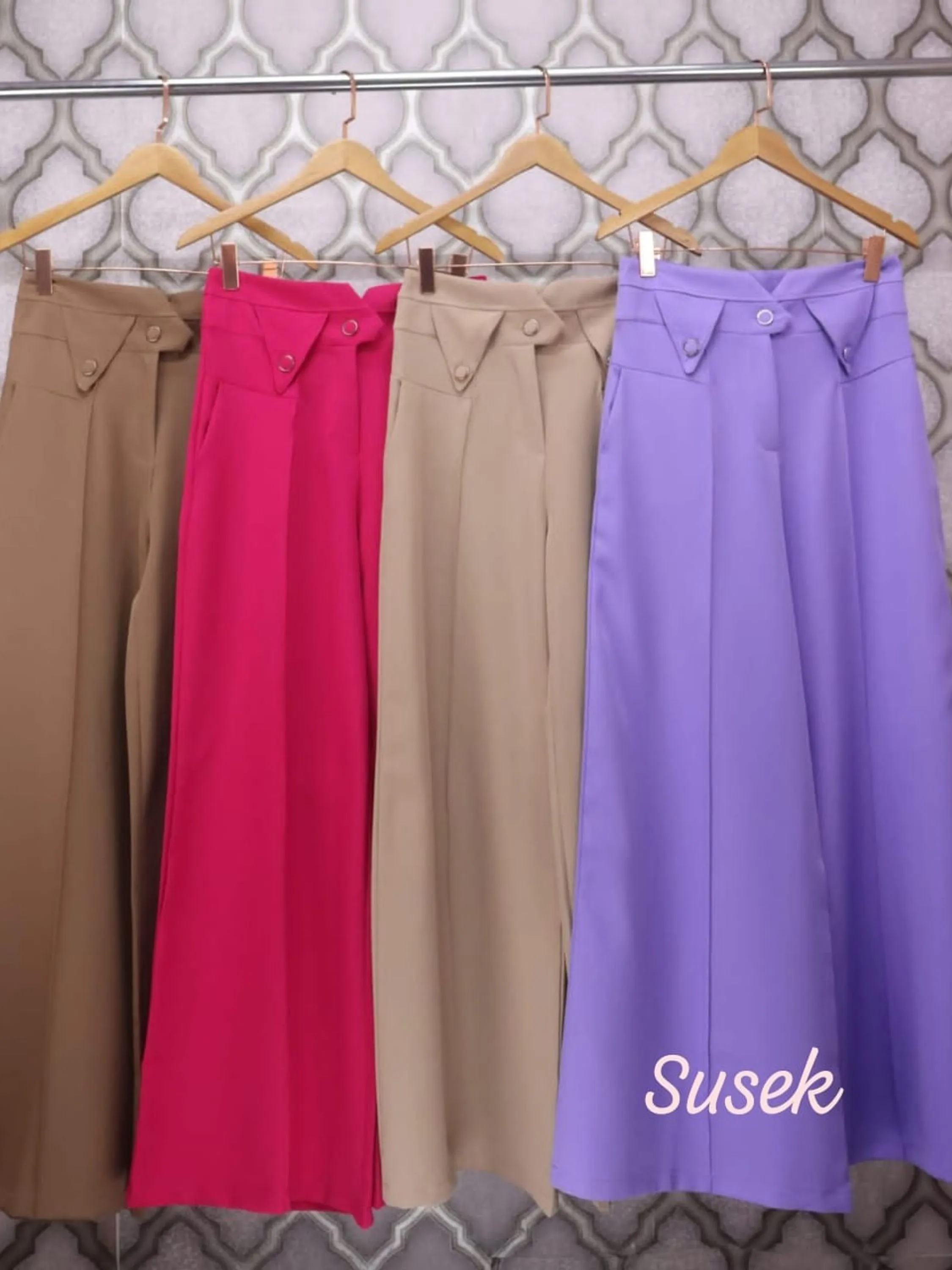 Susek Modas Calça Pantalona Gabardine 8446