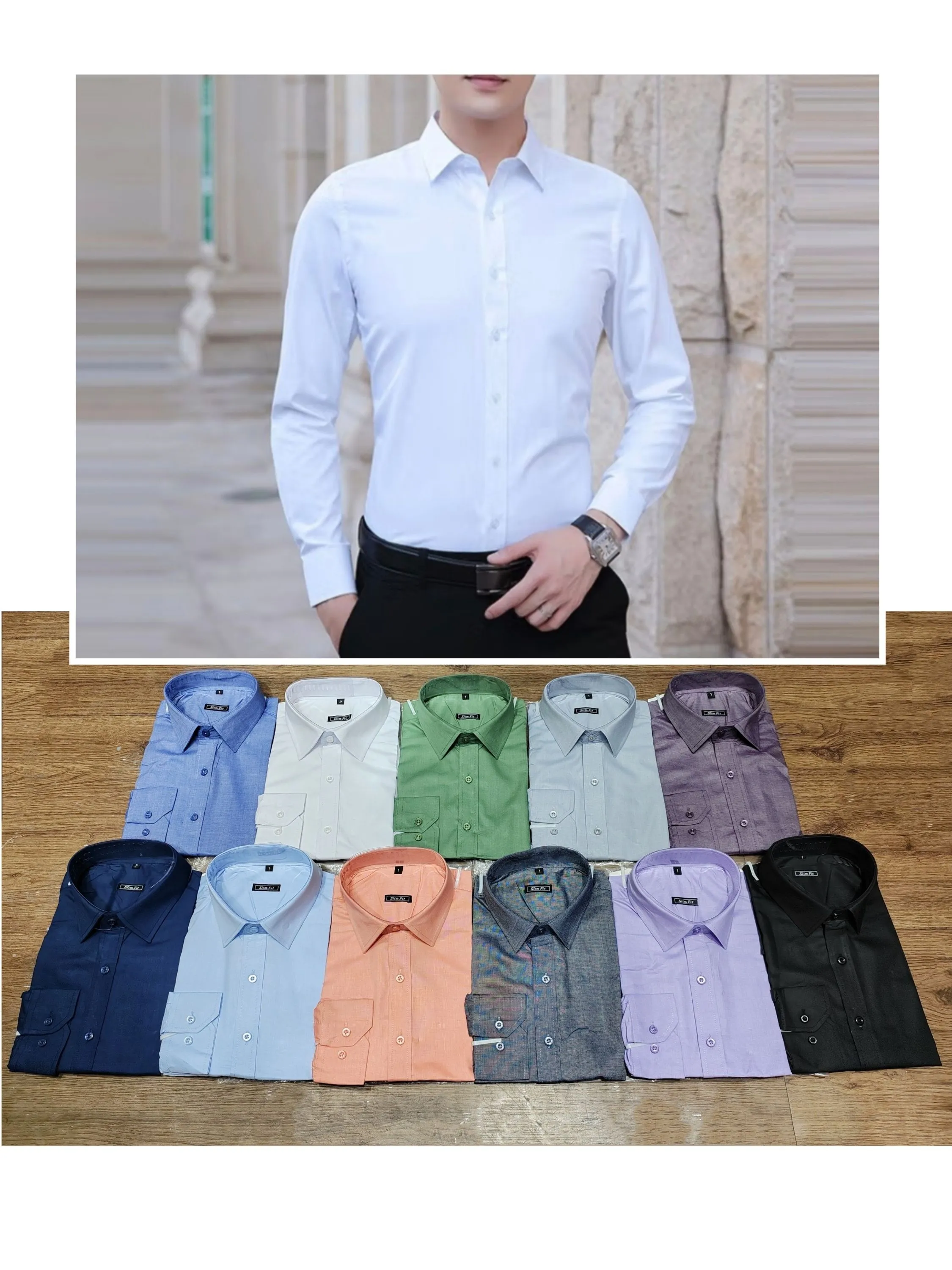 Camisa Social Masculina Manga Longa Slim Fit Casual Ideal Para Trabalho, Casamento, Festas.