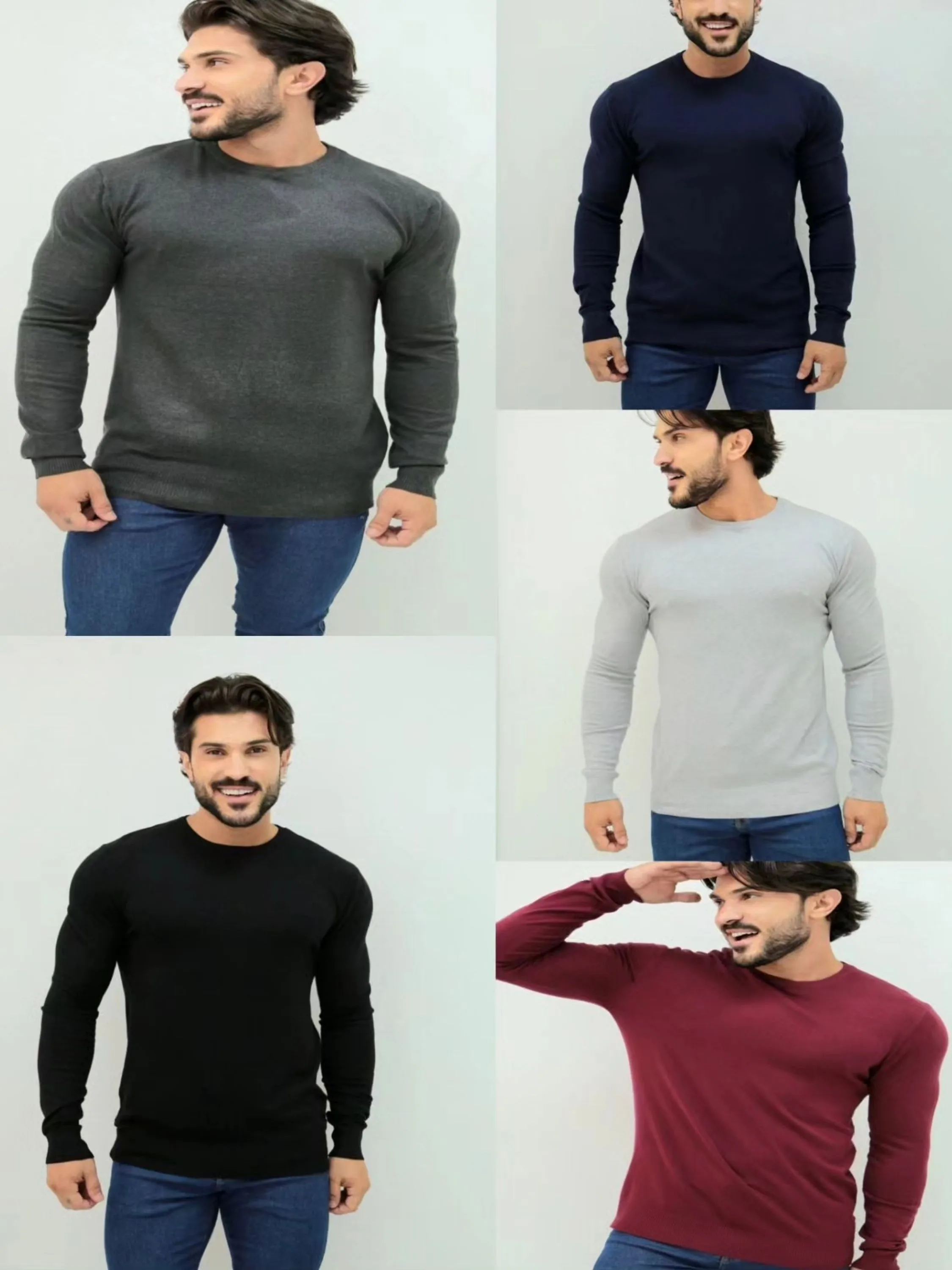 Blusa masculina de tricot sueter
