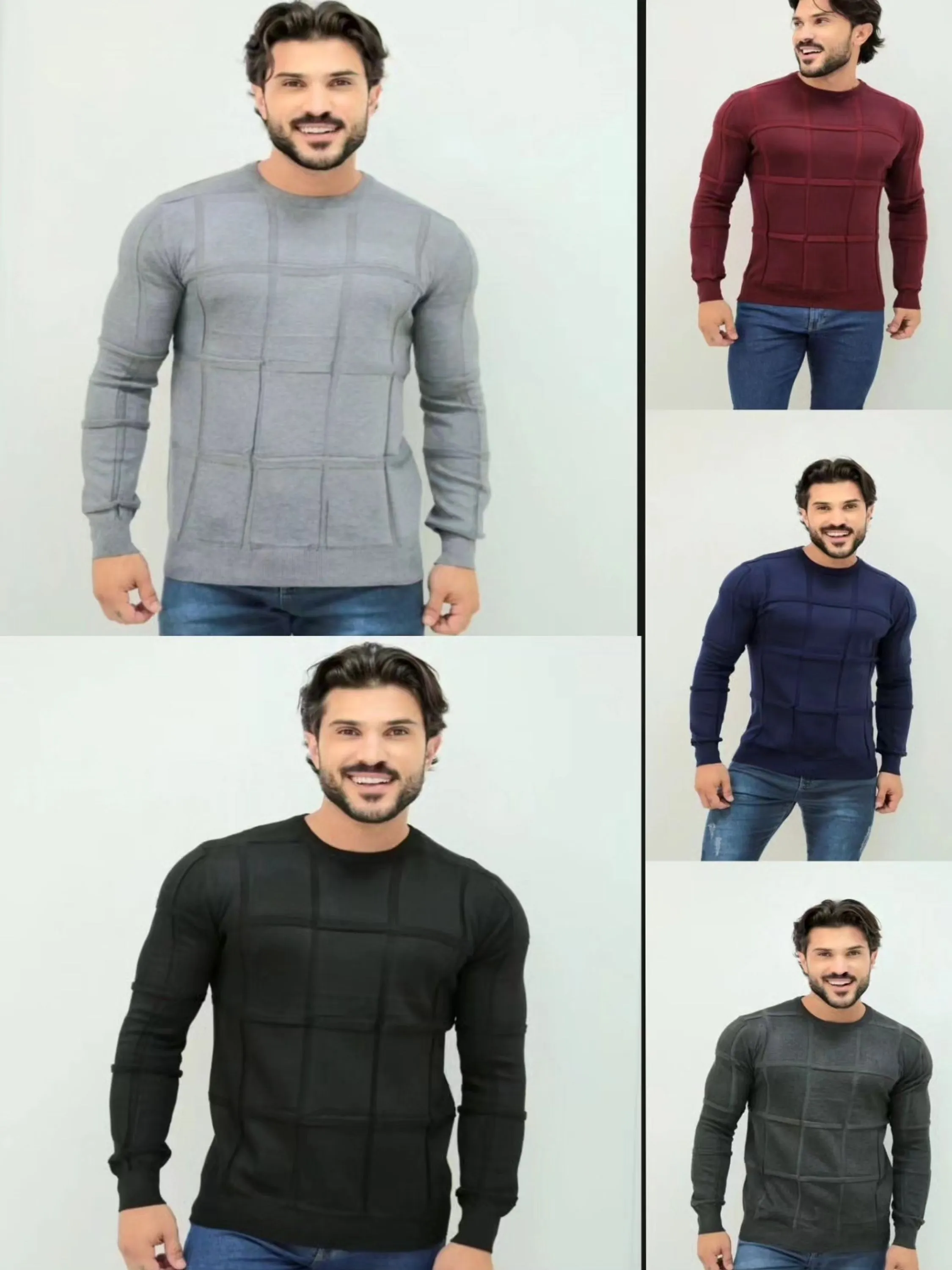 Blusa masculina de tricot sueter
