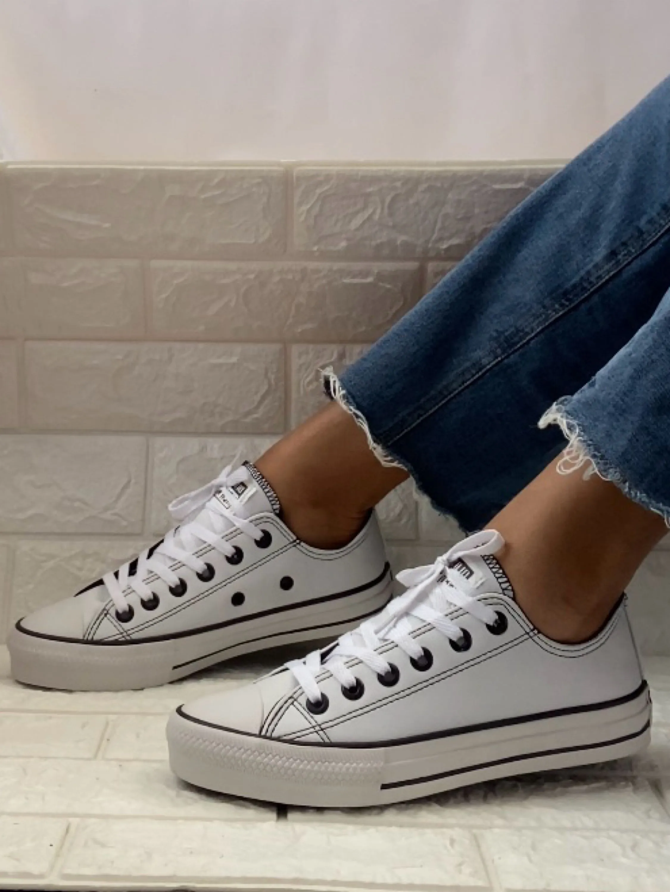 TÊNIS FEMININO ALL STAR COURO TENDÊNCIA