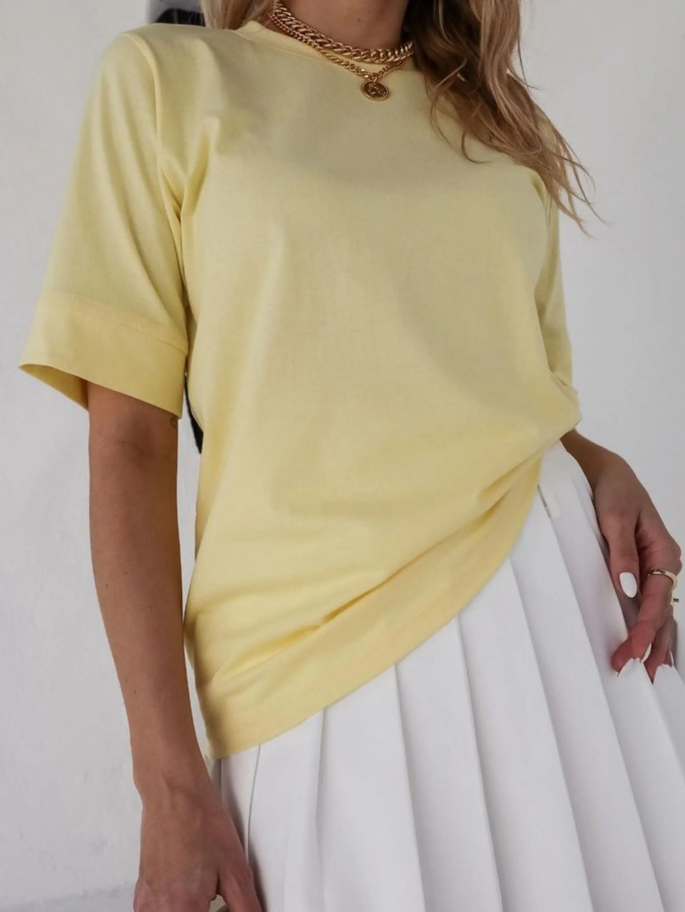 Blusa amarelo manteiga