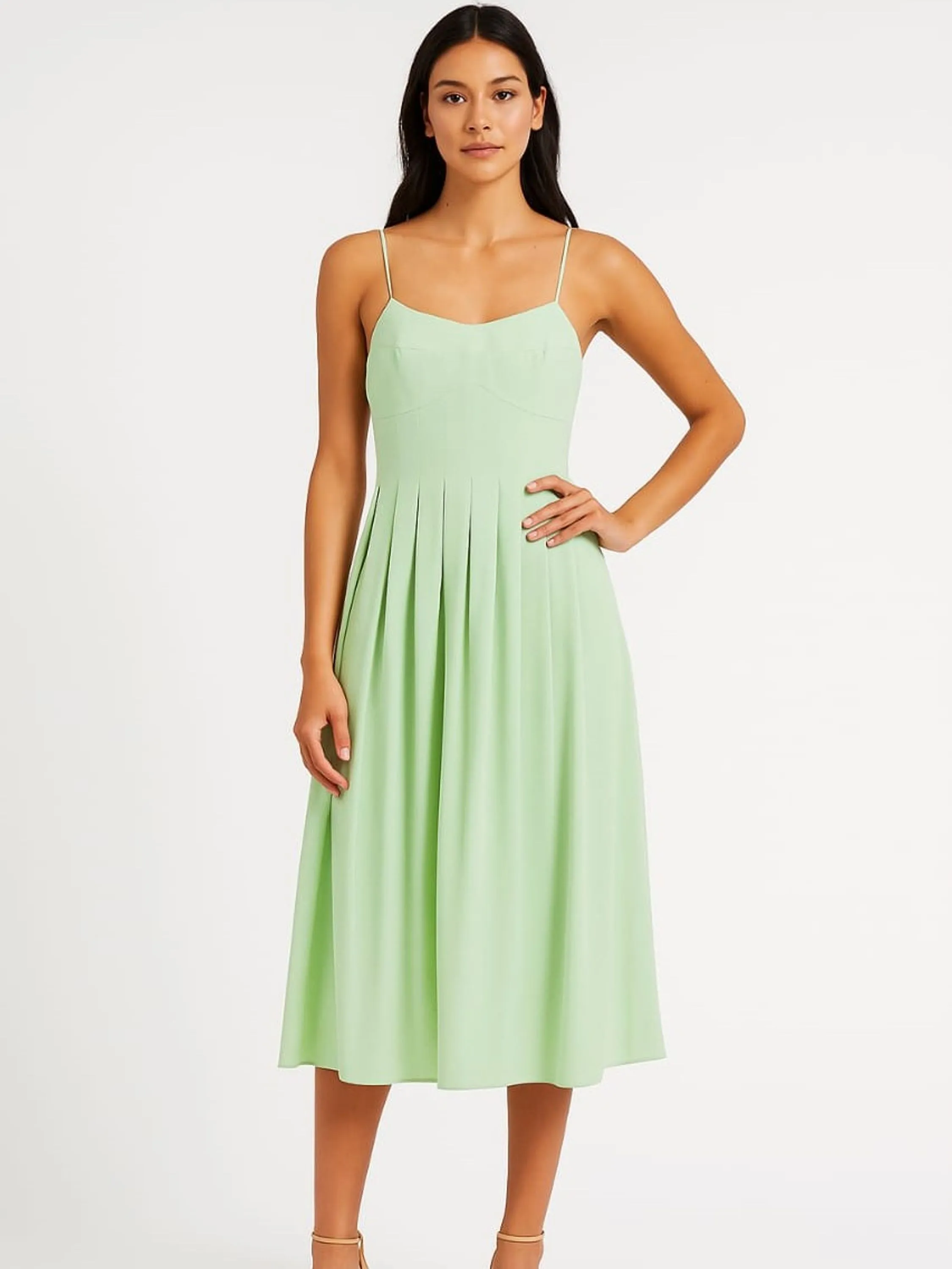 Vestido Midi Plissado