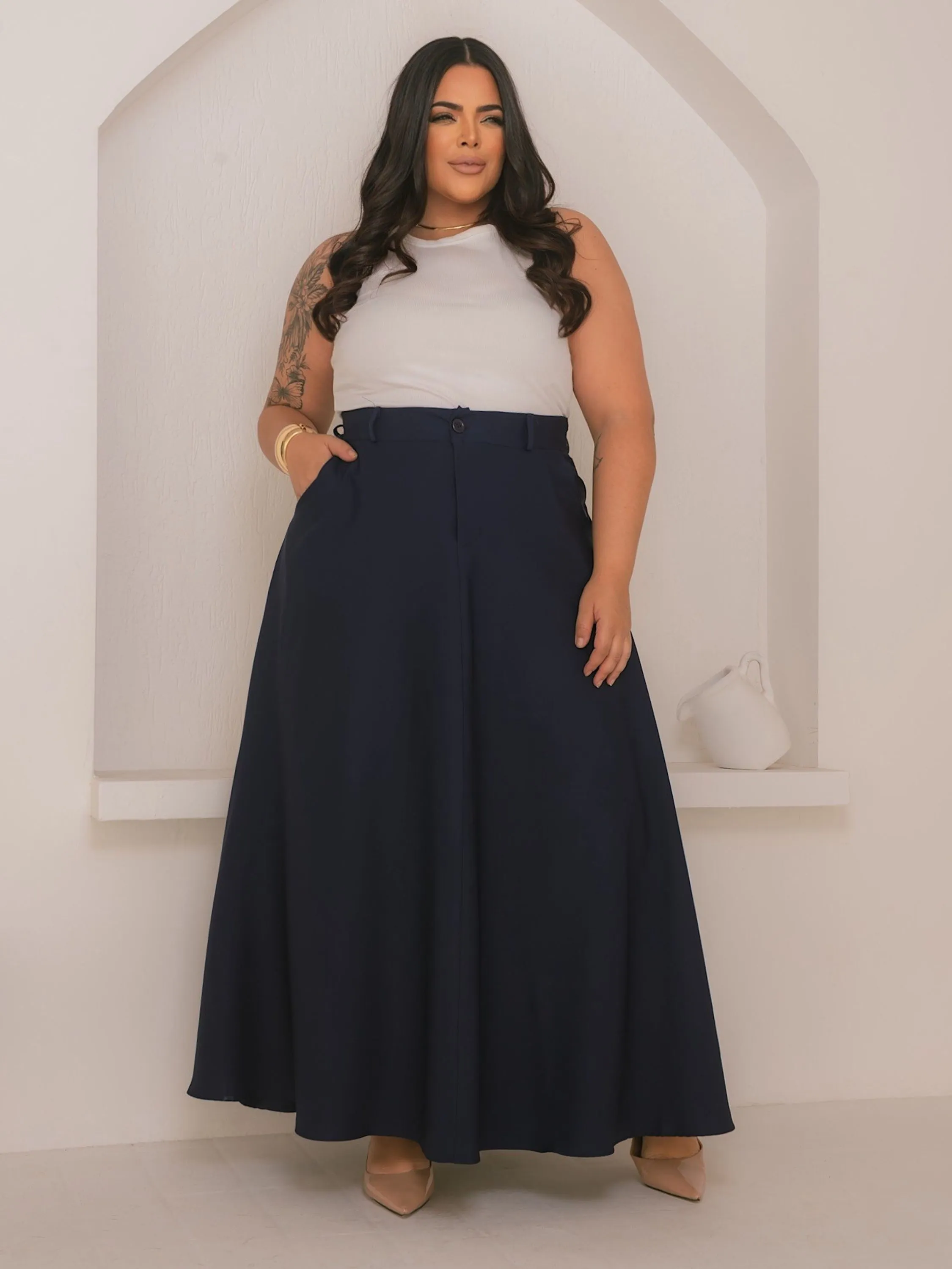 Saia Godê  plus size 497#