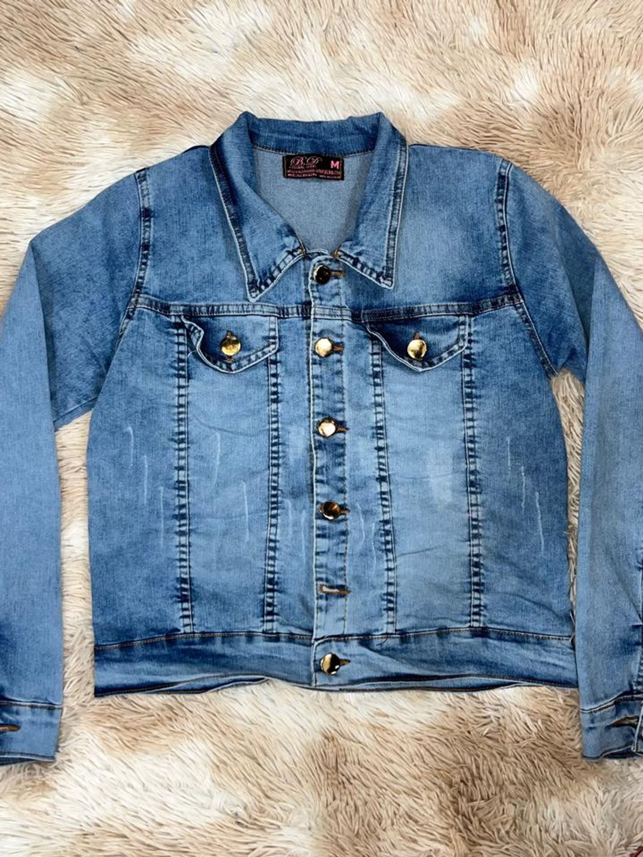 jaquetas jeans feminina comprimento até a cintura com elastano lavagem clara