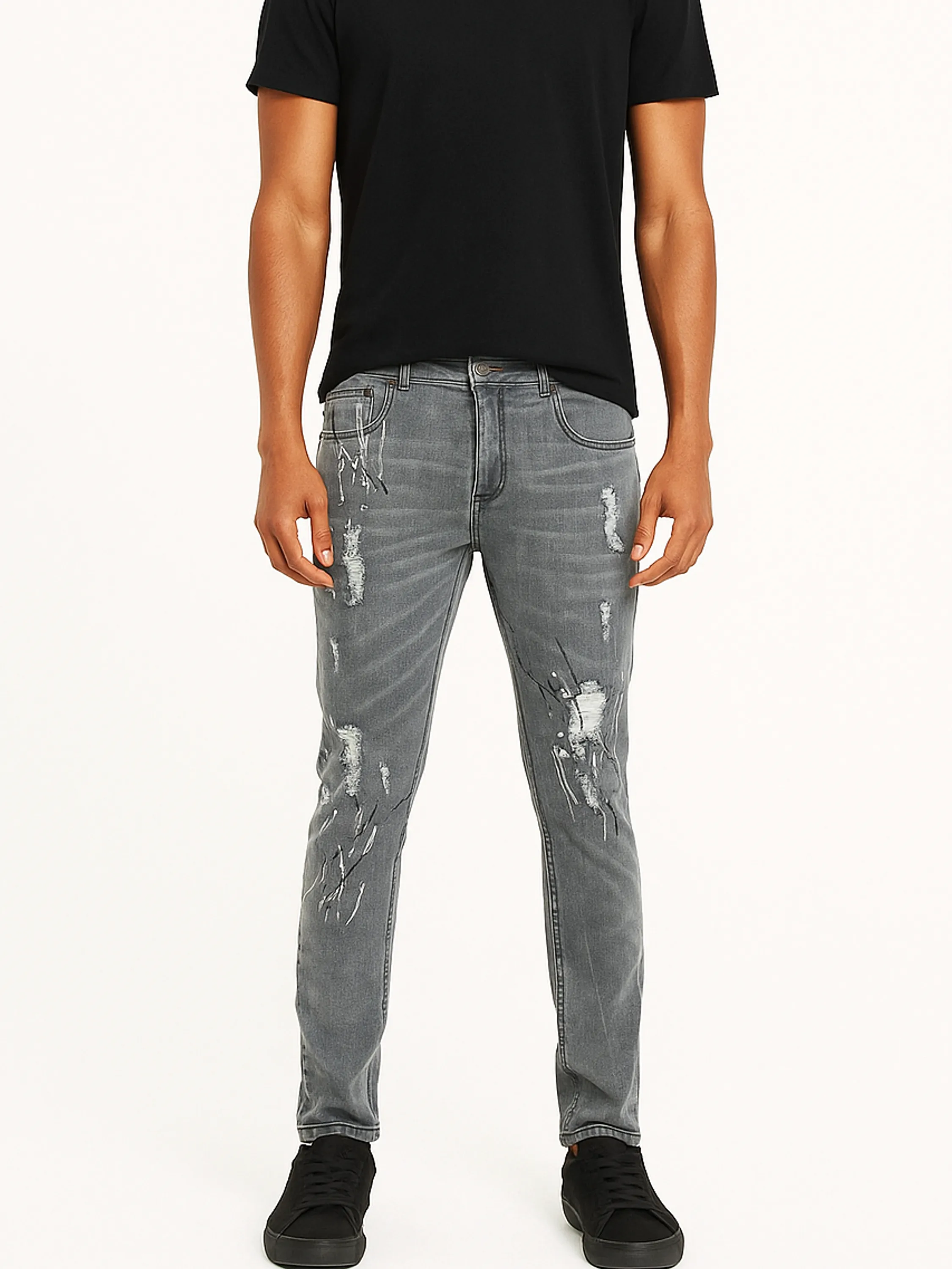 Calça Jeans Masculina Estilo Jogador Rasgada Destroyed