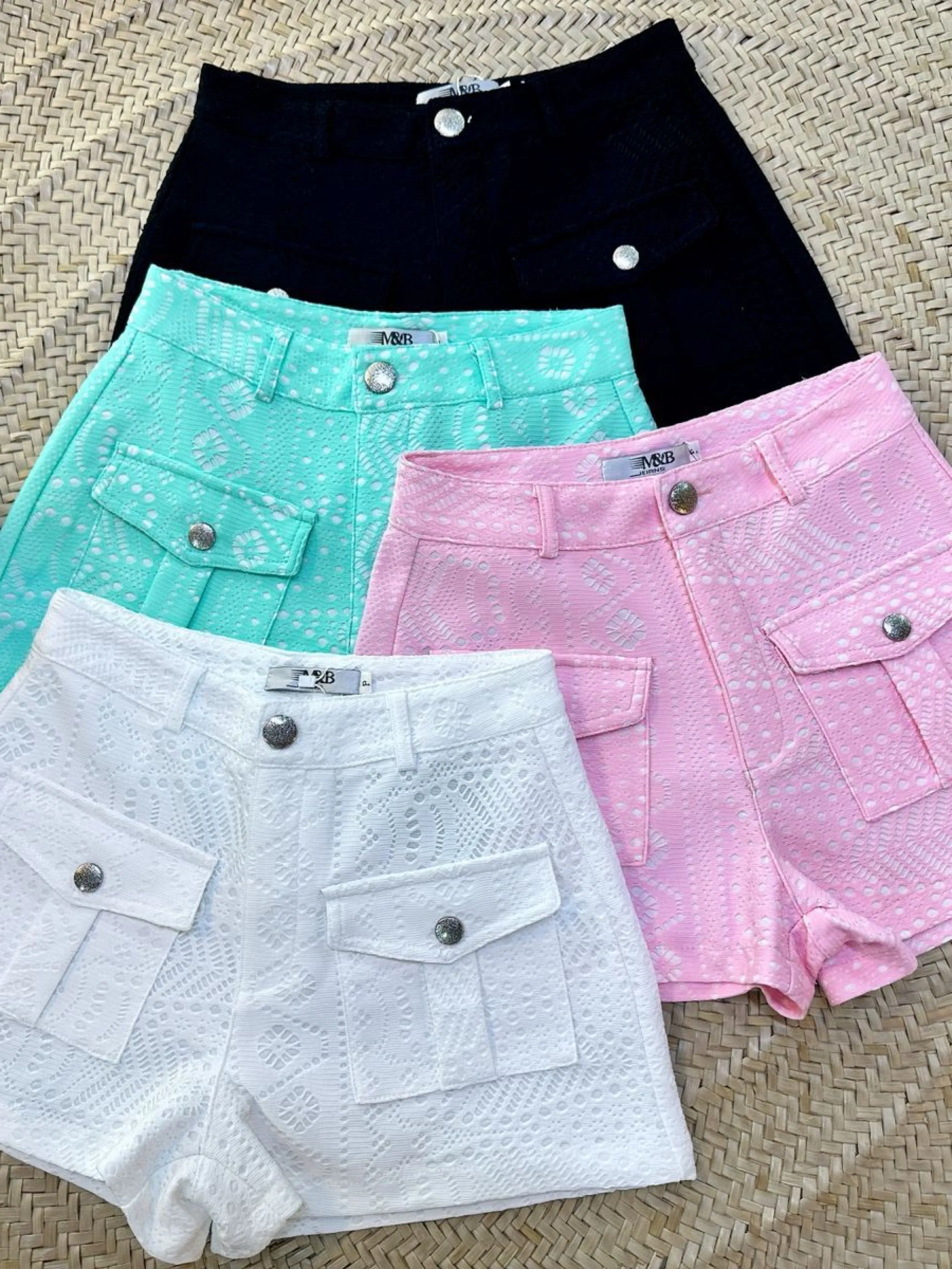 Shorts com pouco elastano D8018