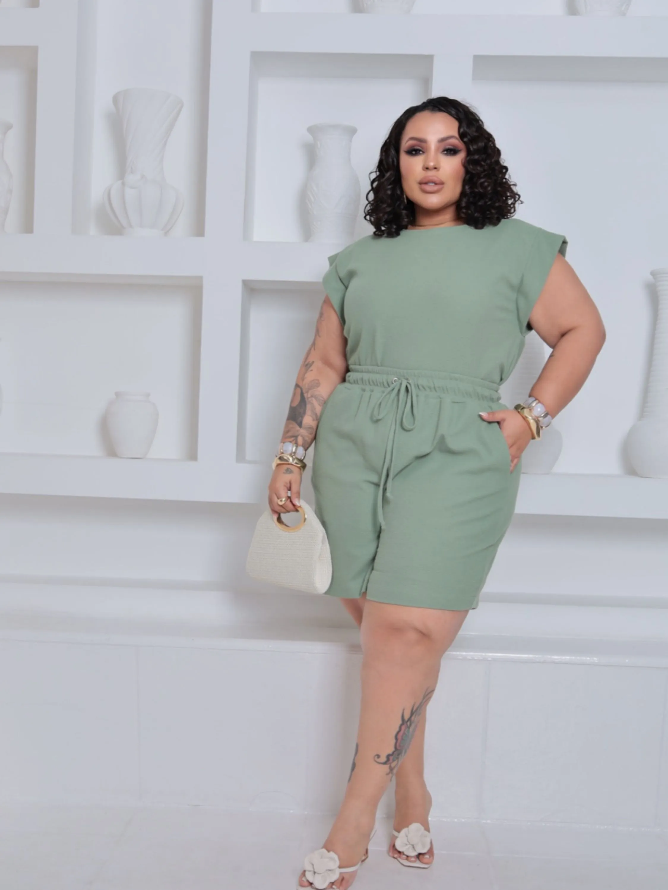 Conjunto regata musclet plus size mel