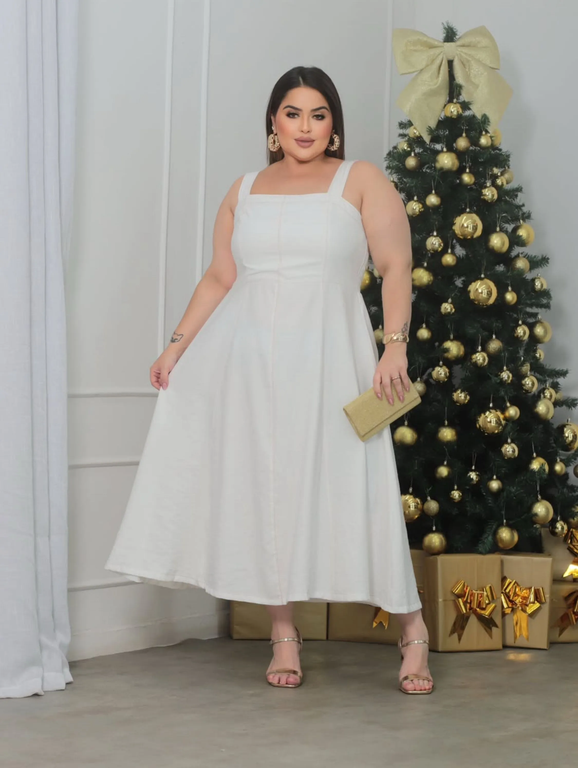 Vestido mid regata plus size key