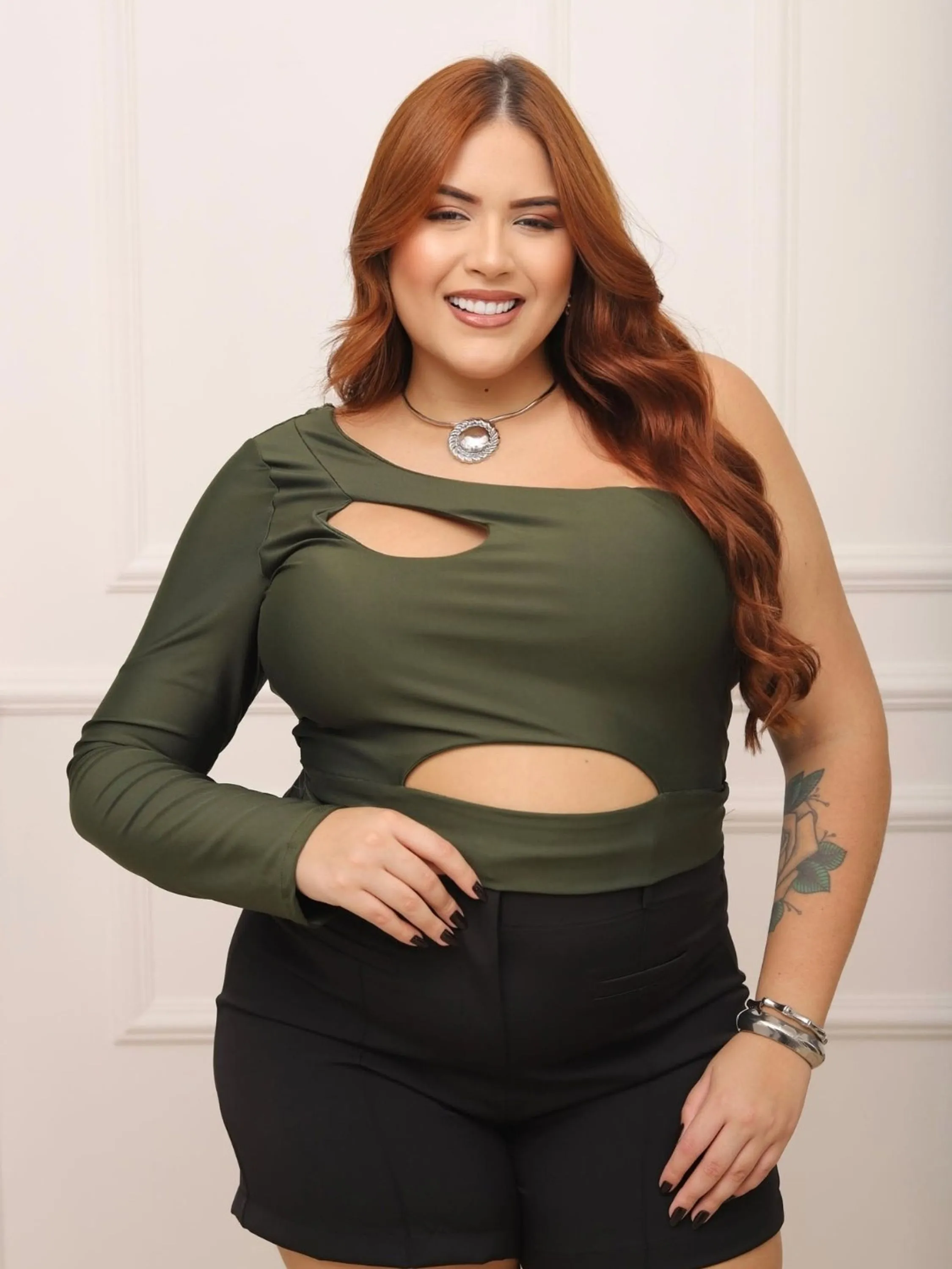 Cropped gringa plus size