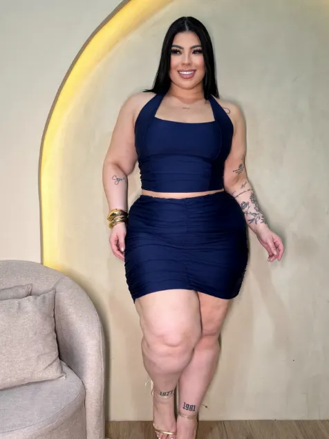Conjunto Bia plus size poliamida jk