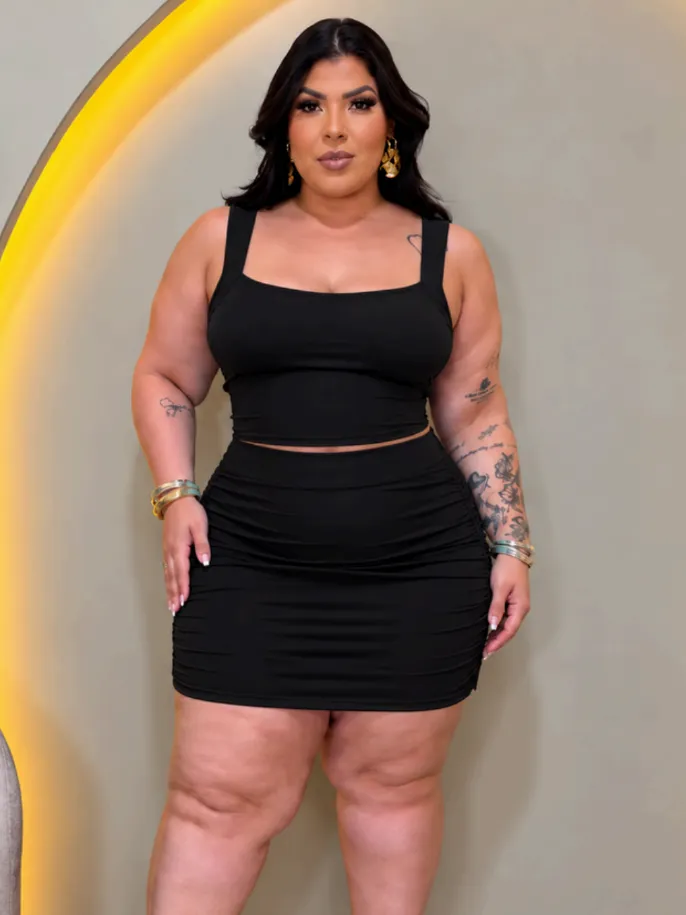 Conjunto Malu plus size poliamida jk