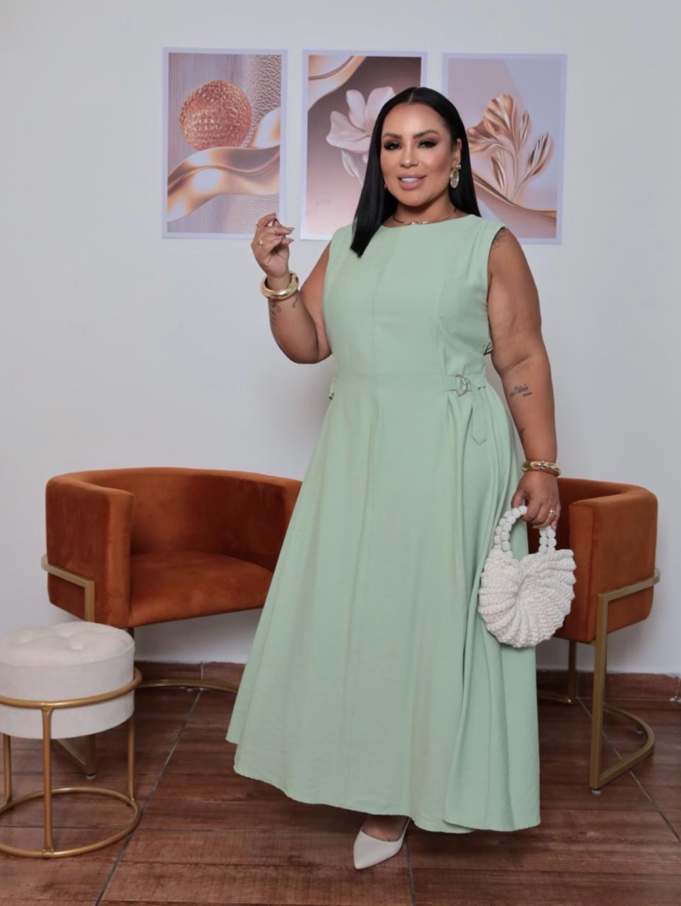 Vestido Carla plus size linda