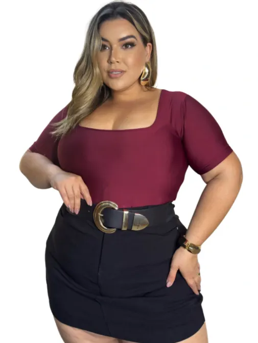 Body decote quadrado manguinha