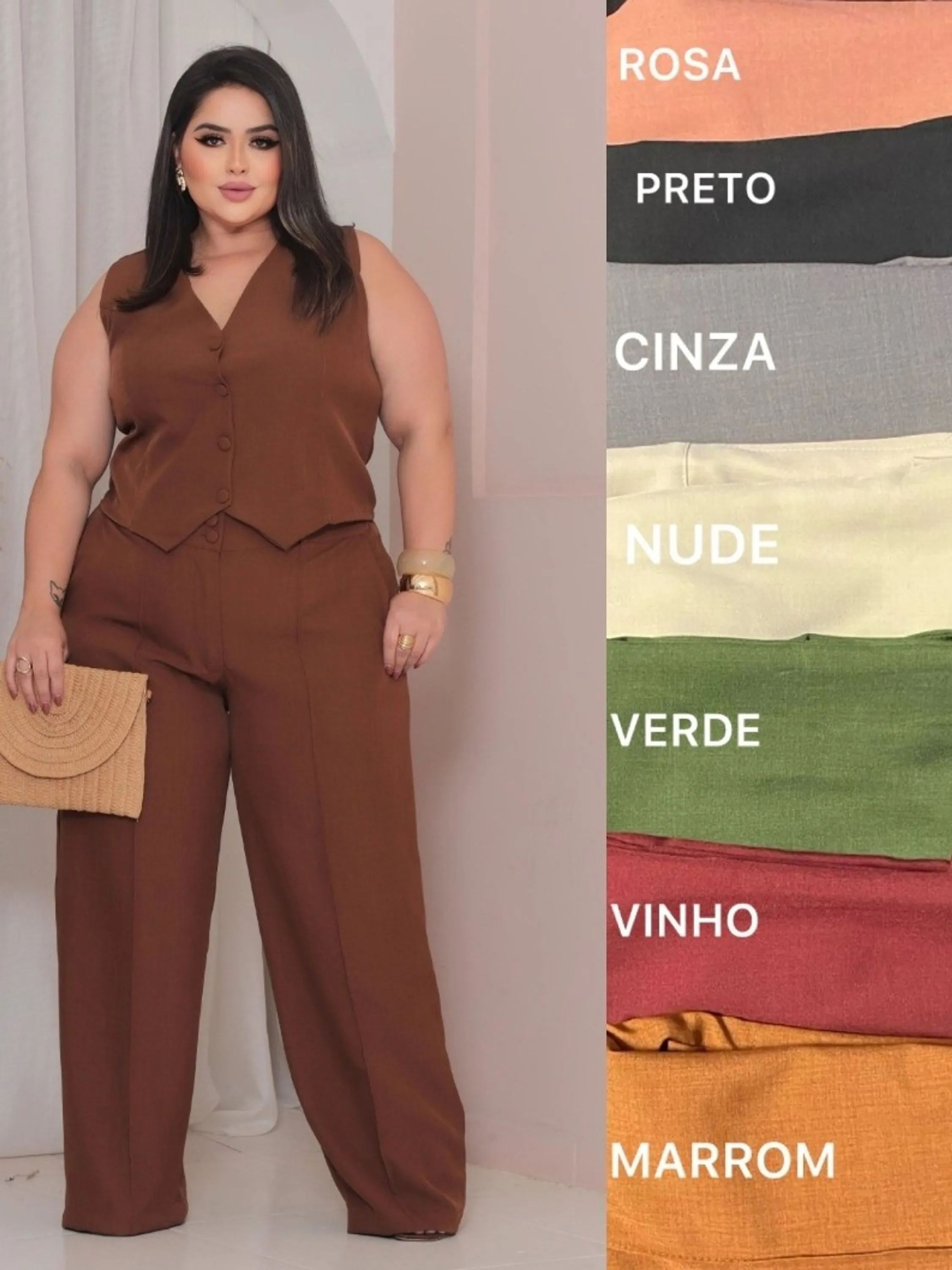 Conjunto calça colete alfaiataria