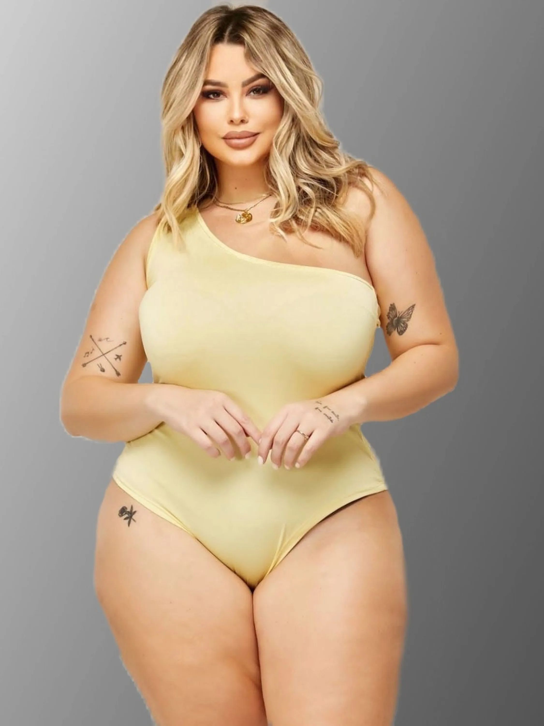 Body nula manga plus size