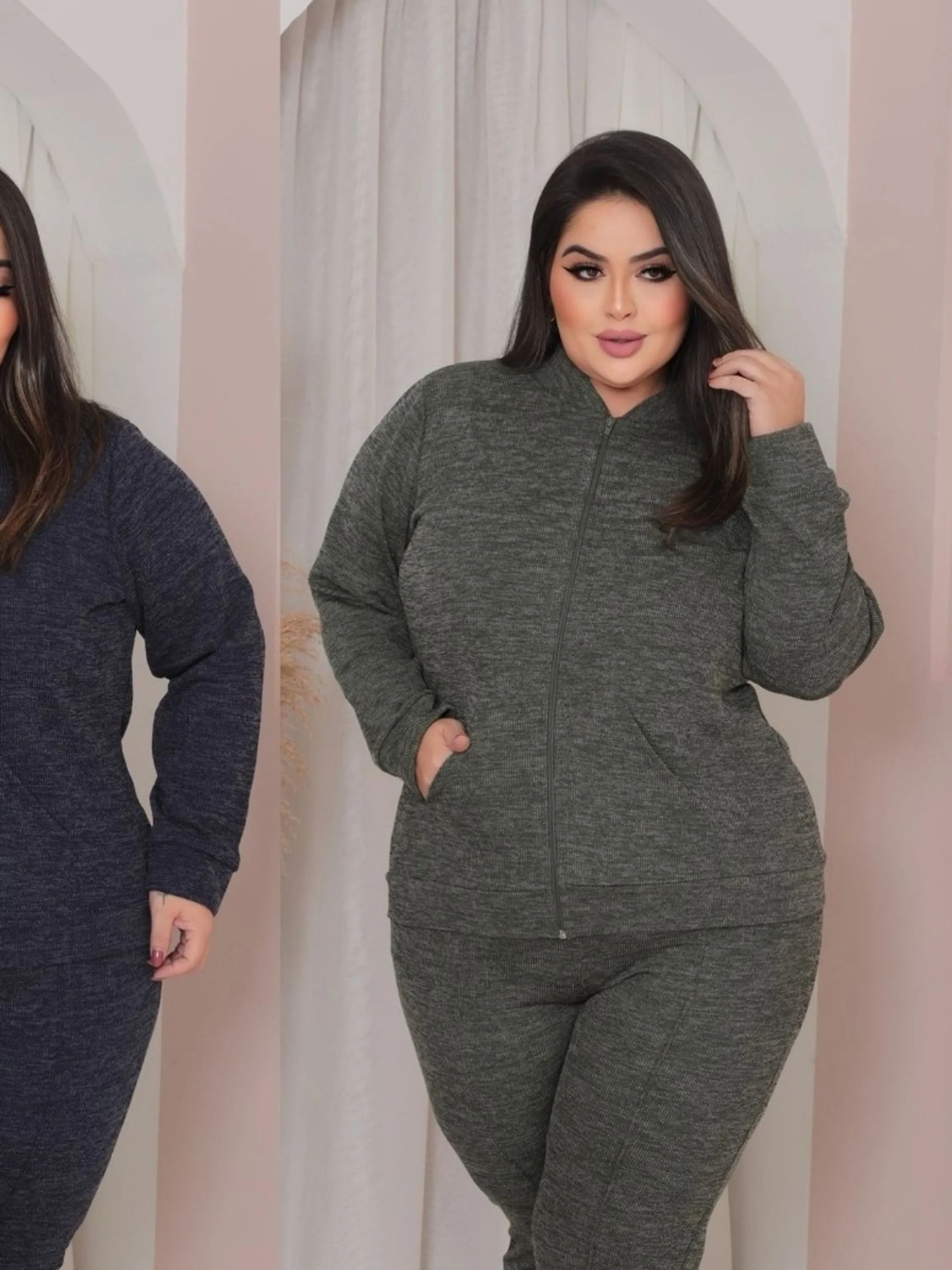 Conjunto lanzinha plus size zíper ADR