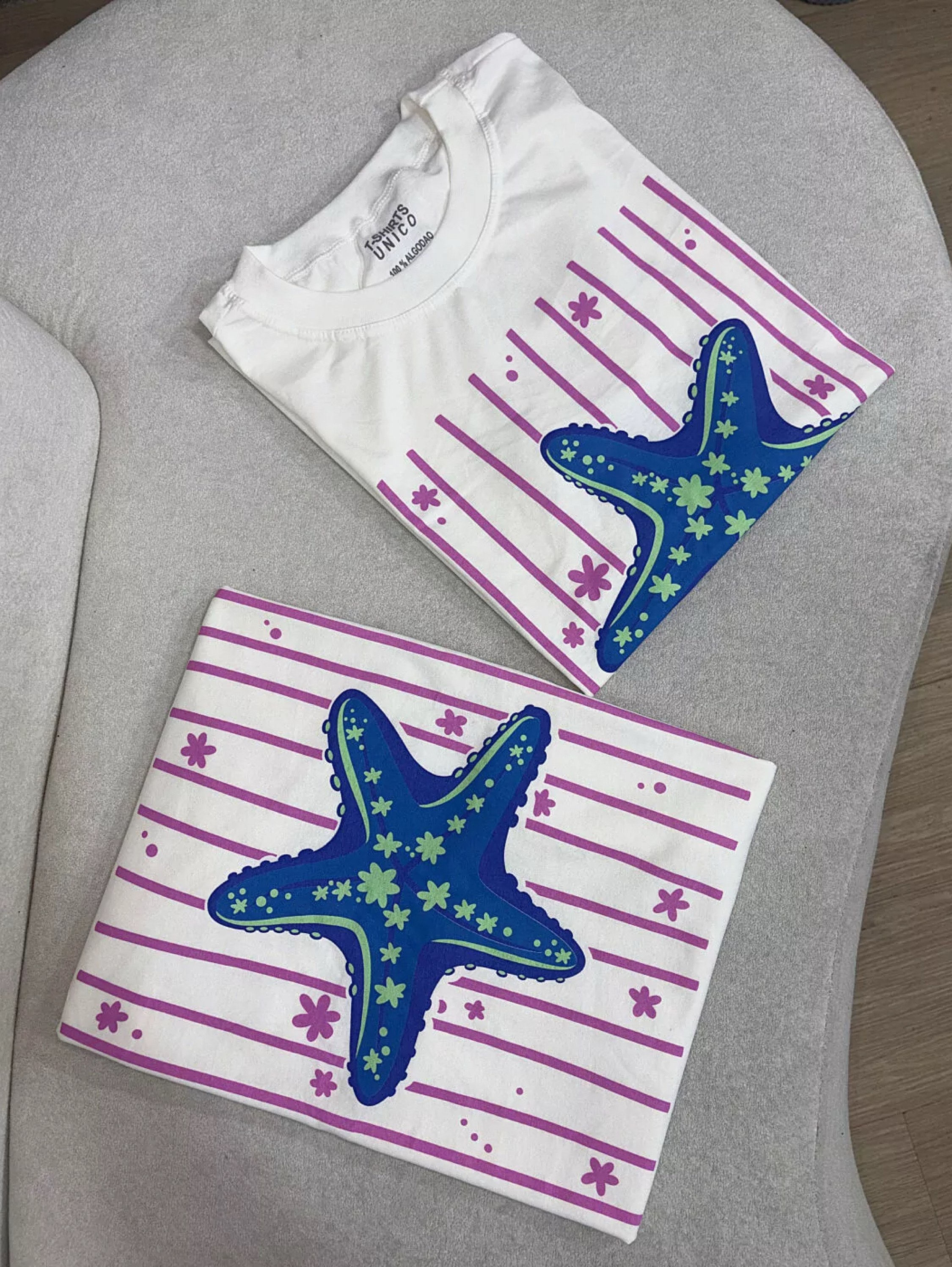 T-shirt Estrela 100% Algodão veste até G