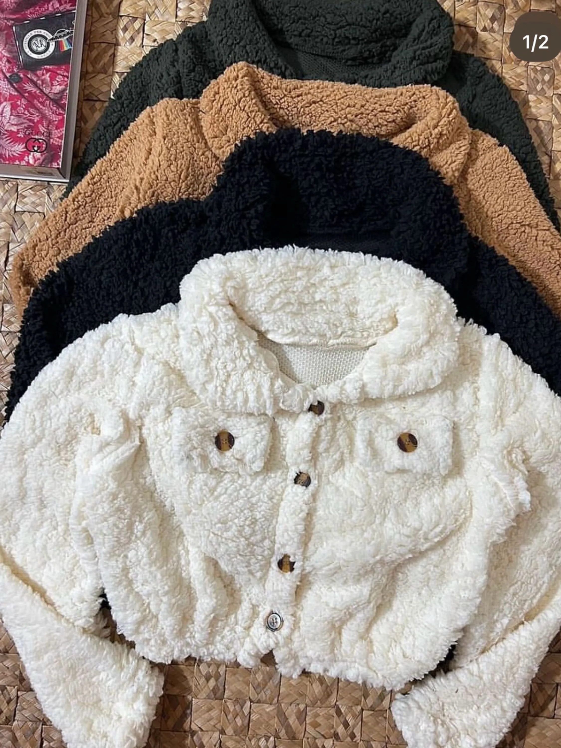 Casaco Teddy curto