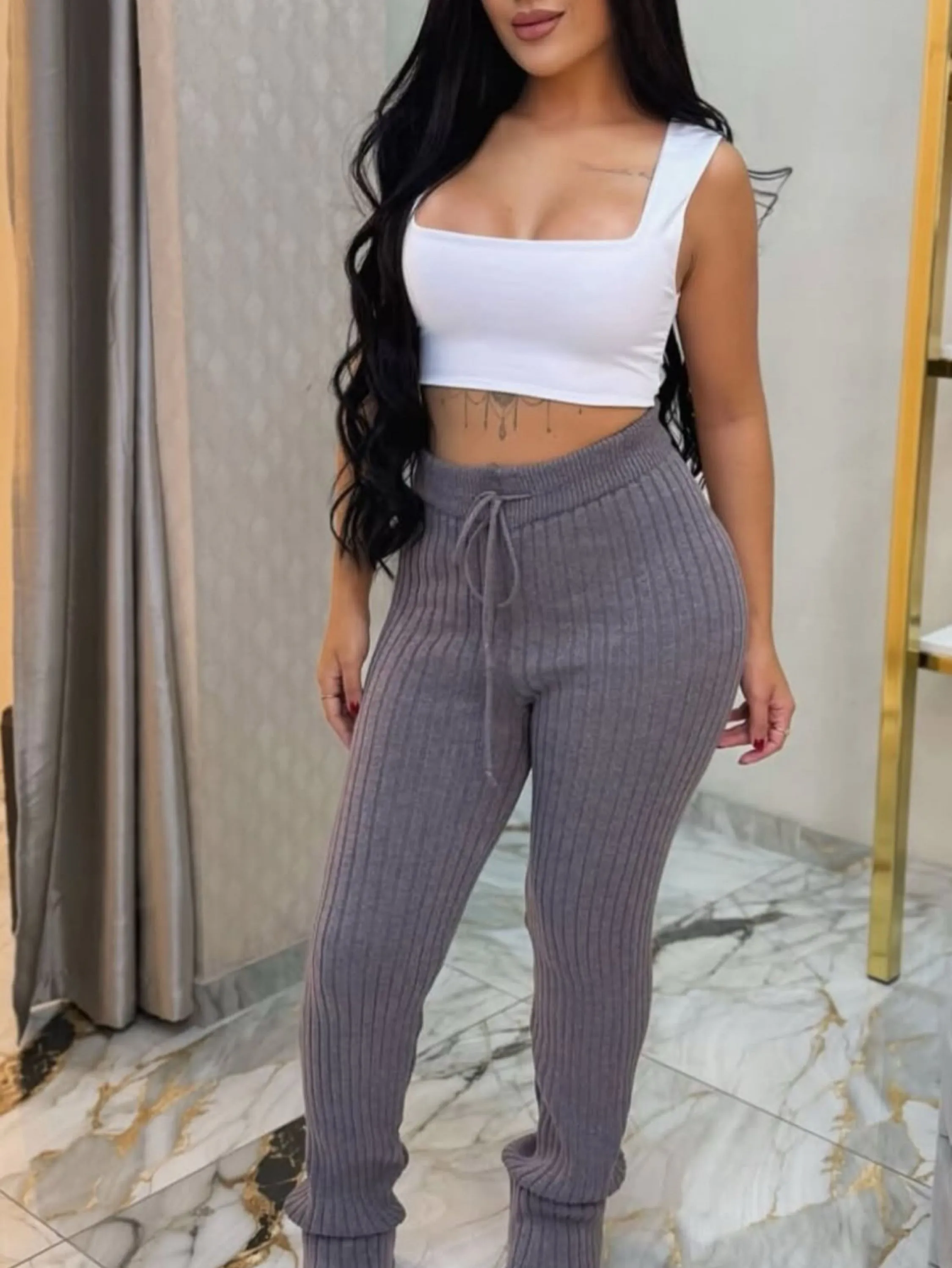 Calça tricô modal