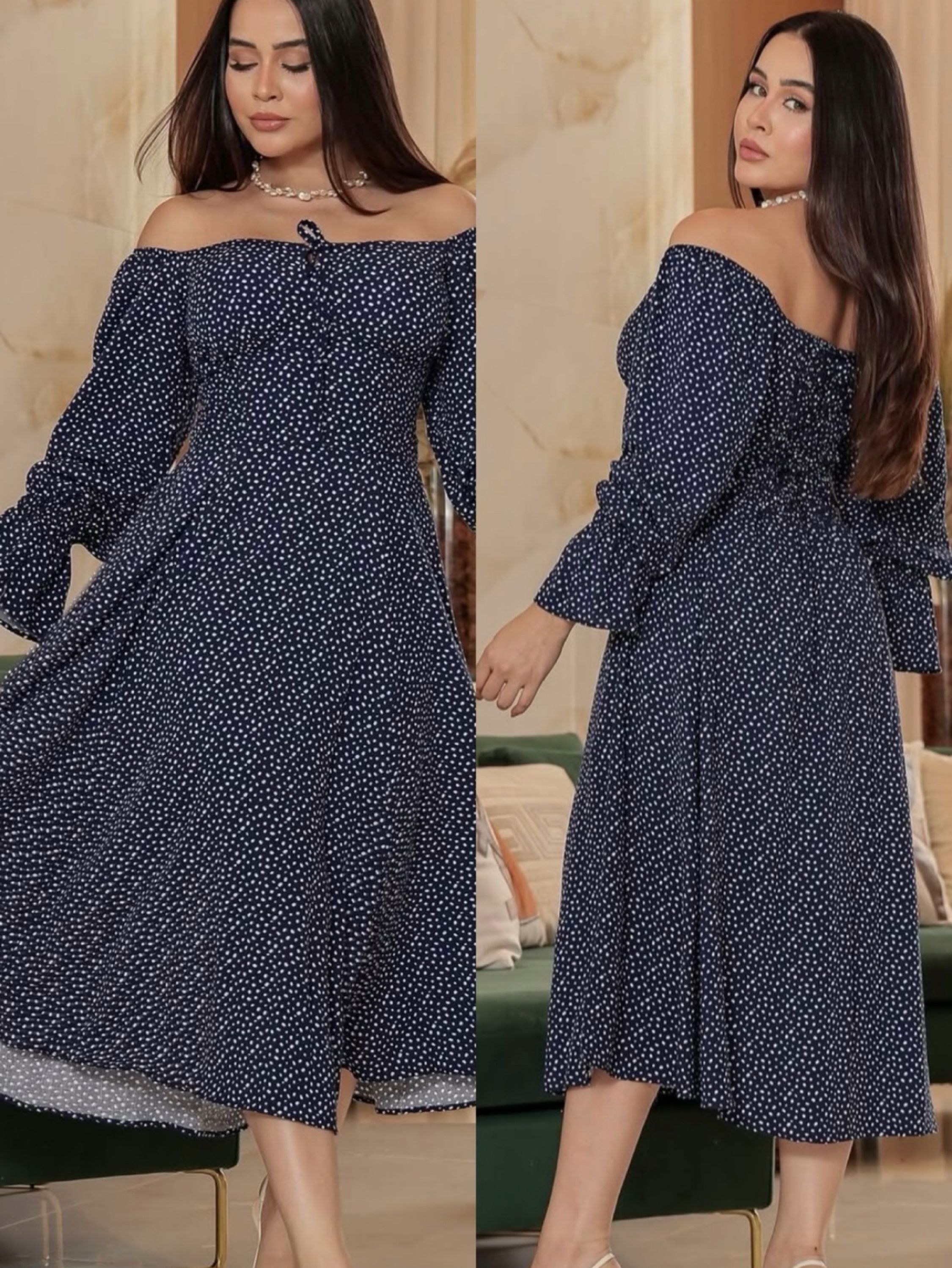 Vestído manga longa