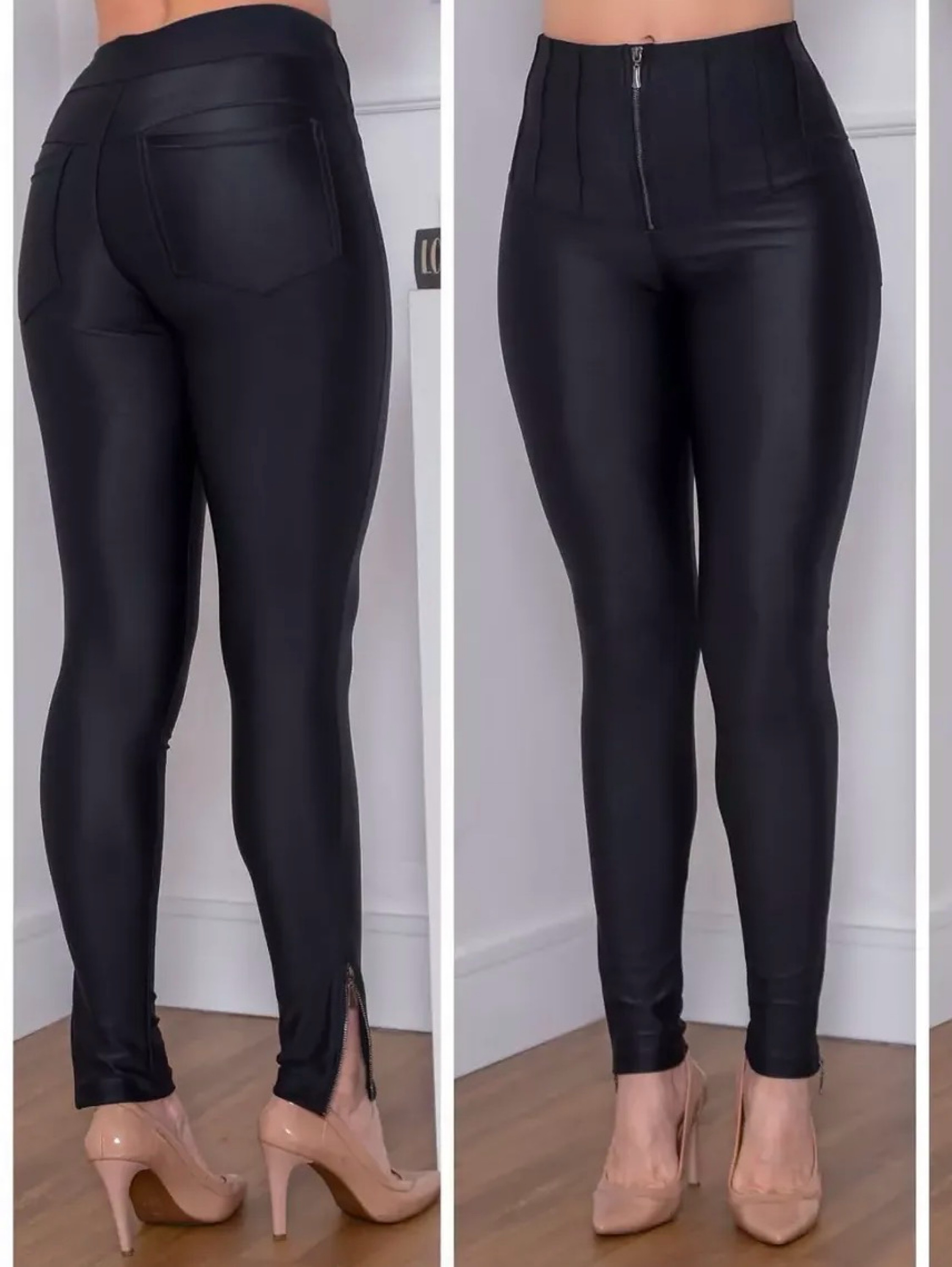 Calça legging Prada com detalhes em ziper