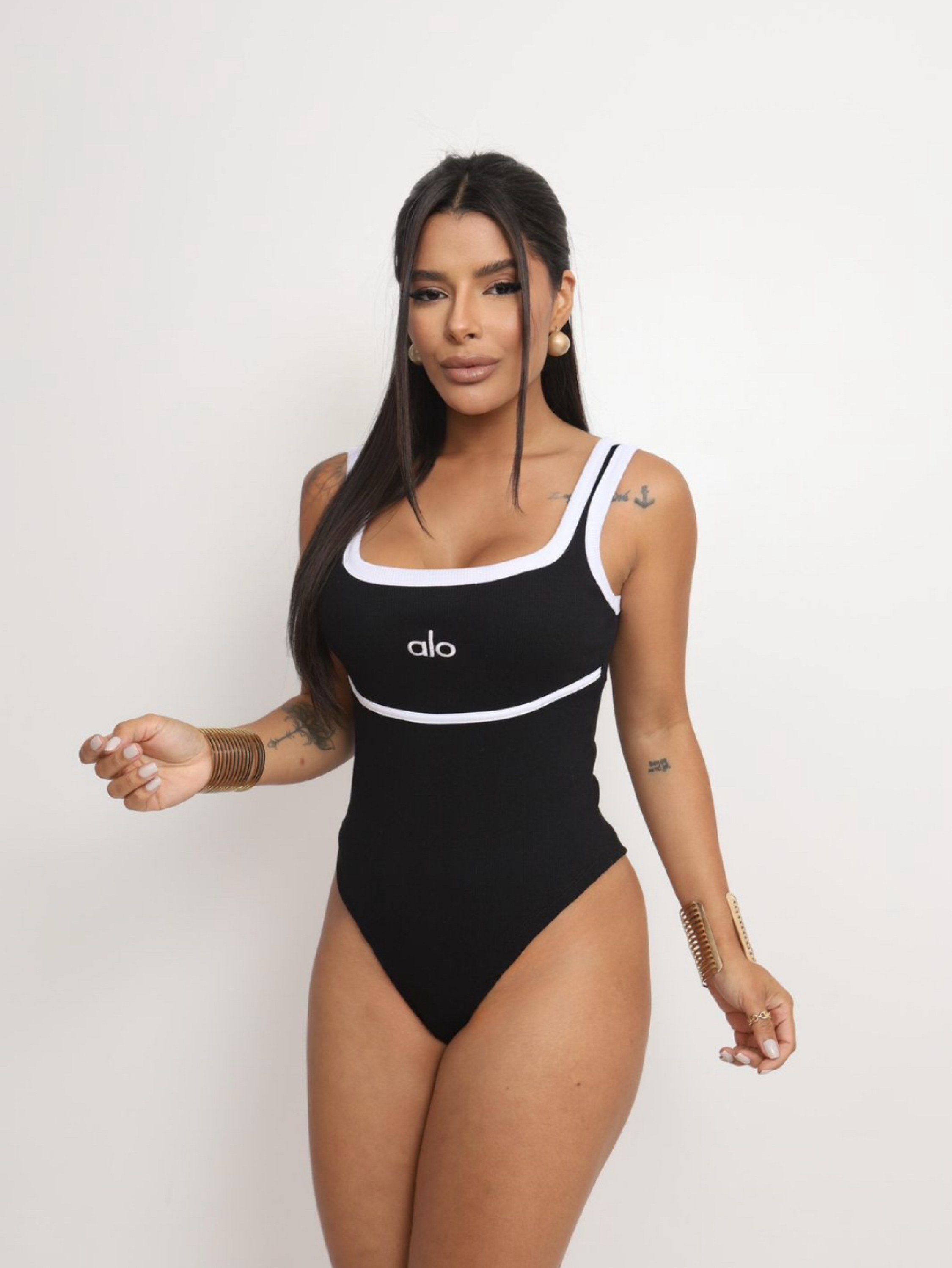 Body ALÔ Bordado Ribana Canelado